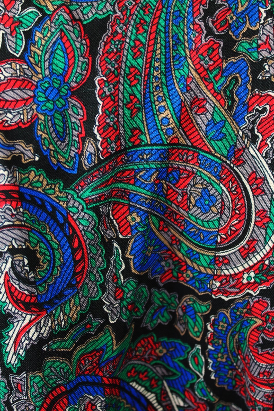 Vintage Pendleton Pleated Midi Skirt Sz 10P M Blue Red Green Paisley Rayon