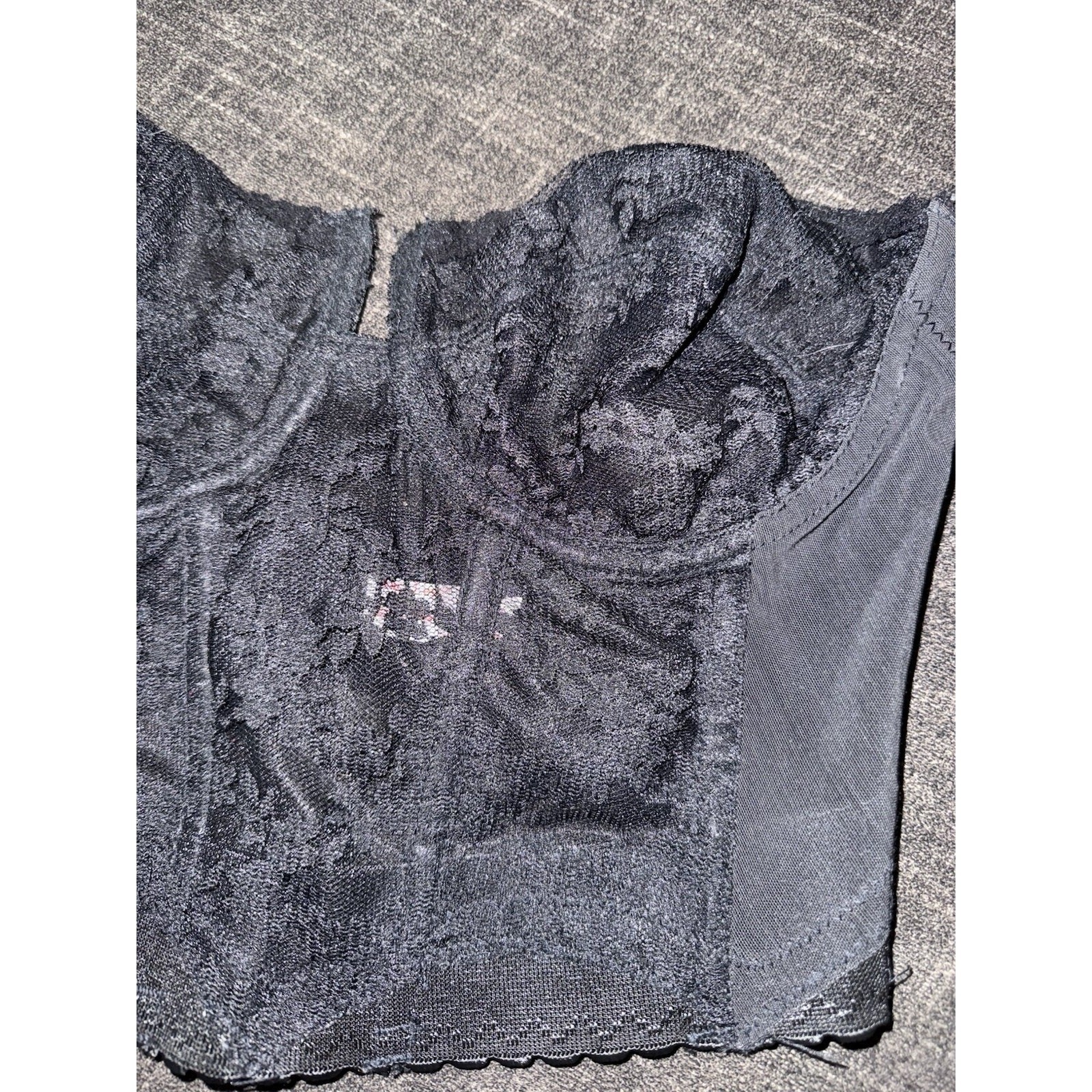 Smoothie Backless Black Vintage Goth Vampire Underwire Longline Corset Bra 36C