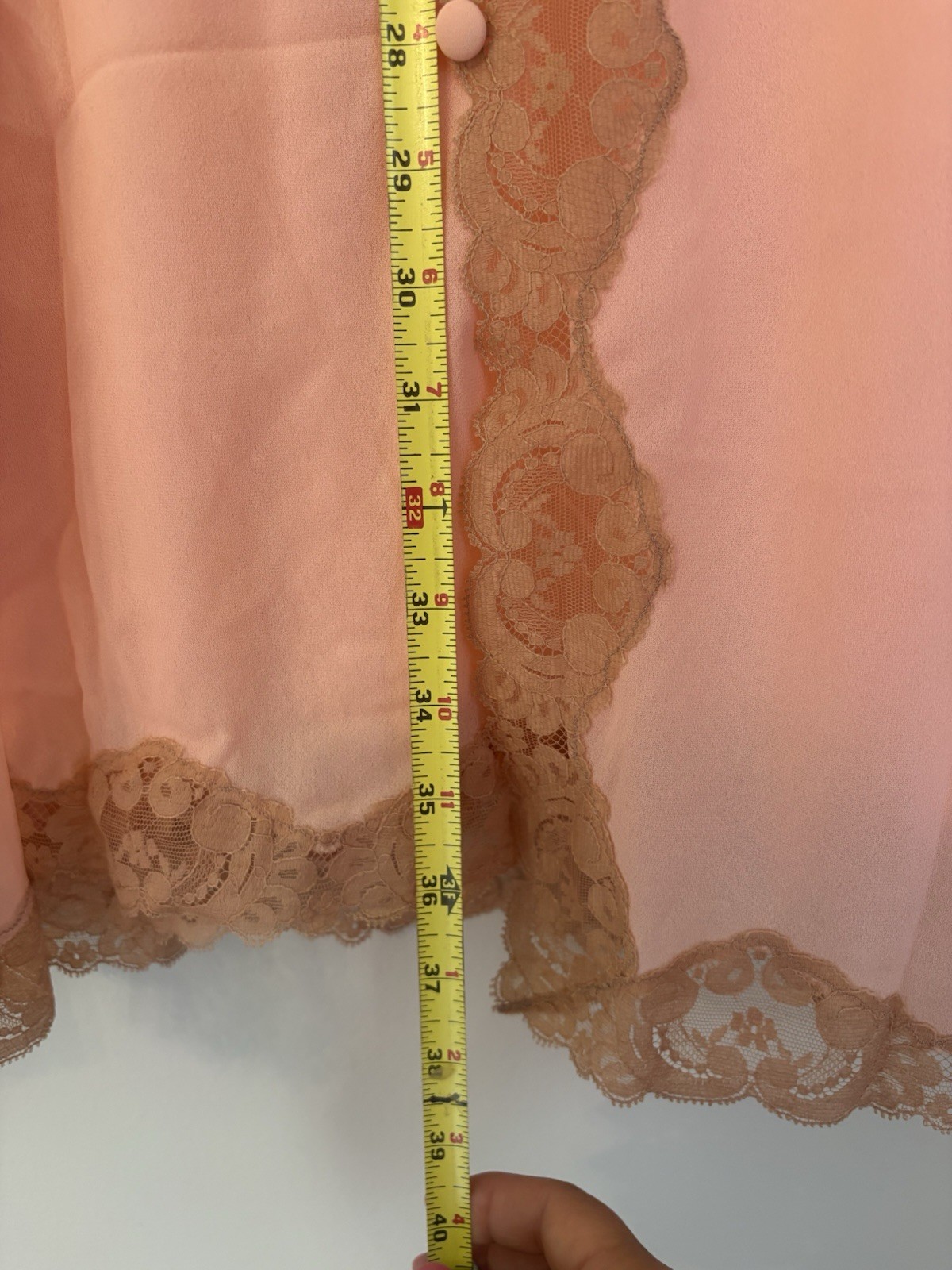 Vtg Emilio Pucci Formfit Rogers Pink Lace Nightgown Robe M medium Peignoir EUC