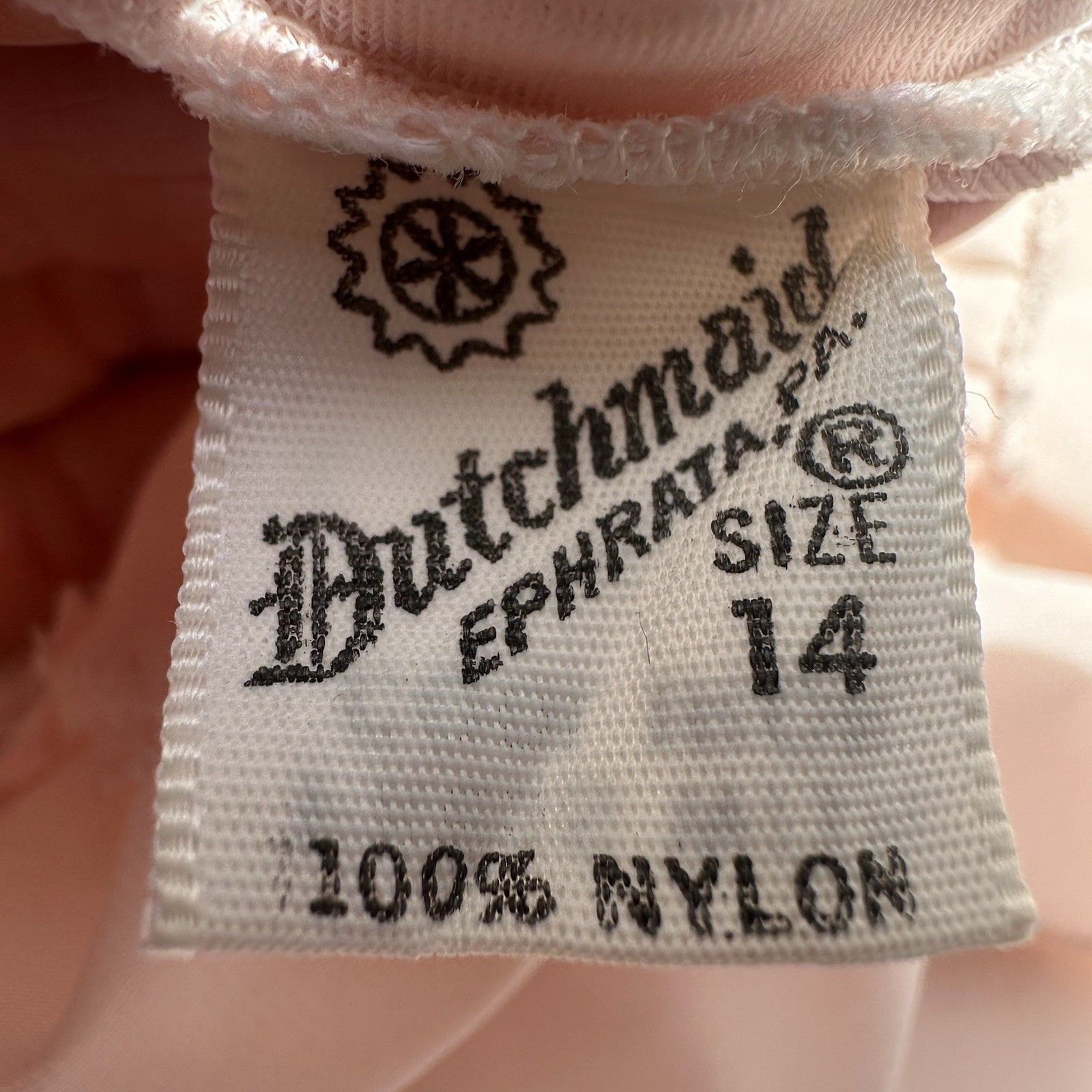 Vintage Dutchmaid 60s Pink Peignoir Set Nylon Sheer Robe & Gown Lace Romantic 14