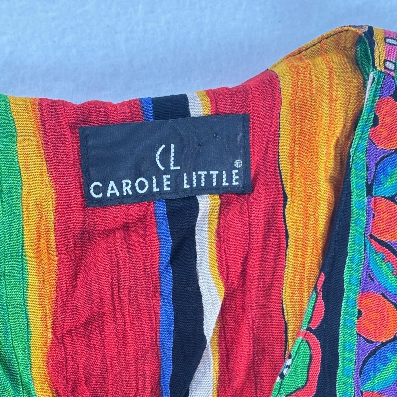 Carole Little 6 S M Funky Pop Art-to-Wear Leopard 90s Shirt Jacket Lagenlook