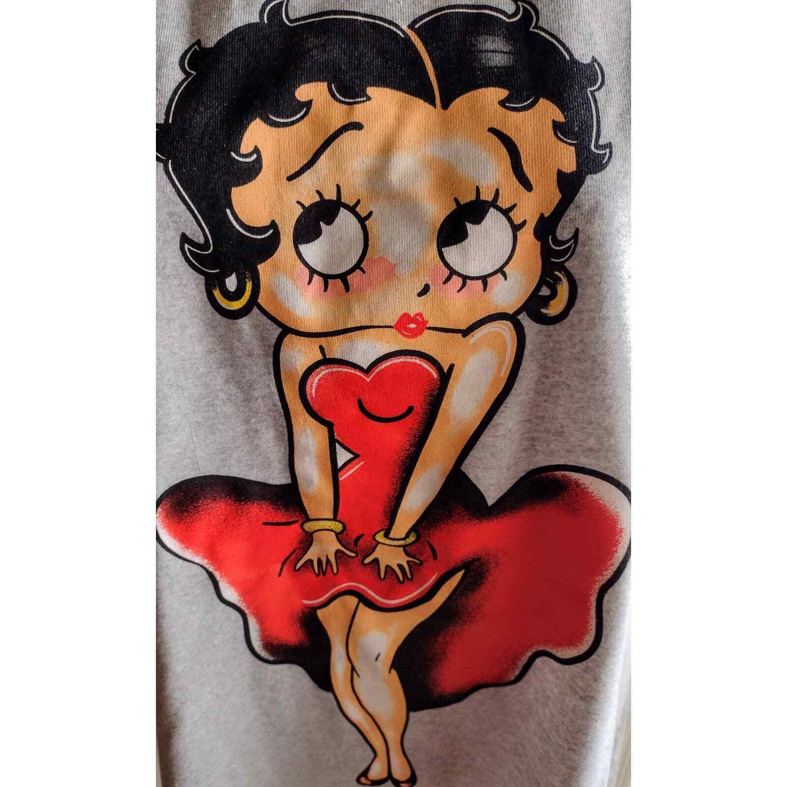 Betty Boop T-shirt Unisex Women&rsquo;s Light Grey Size medium