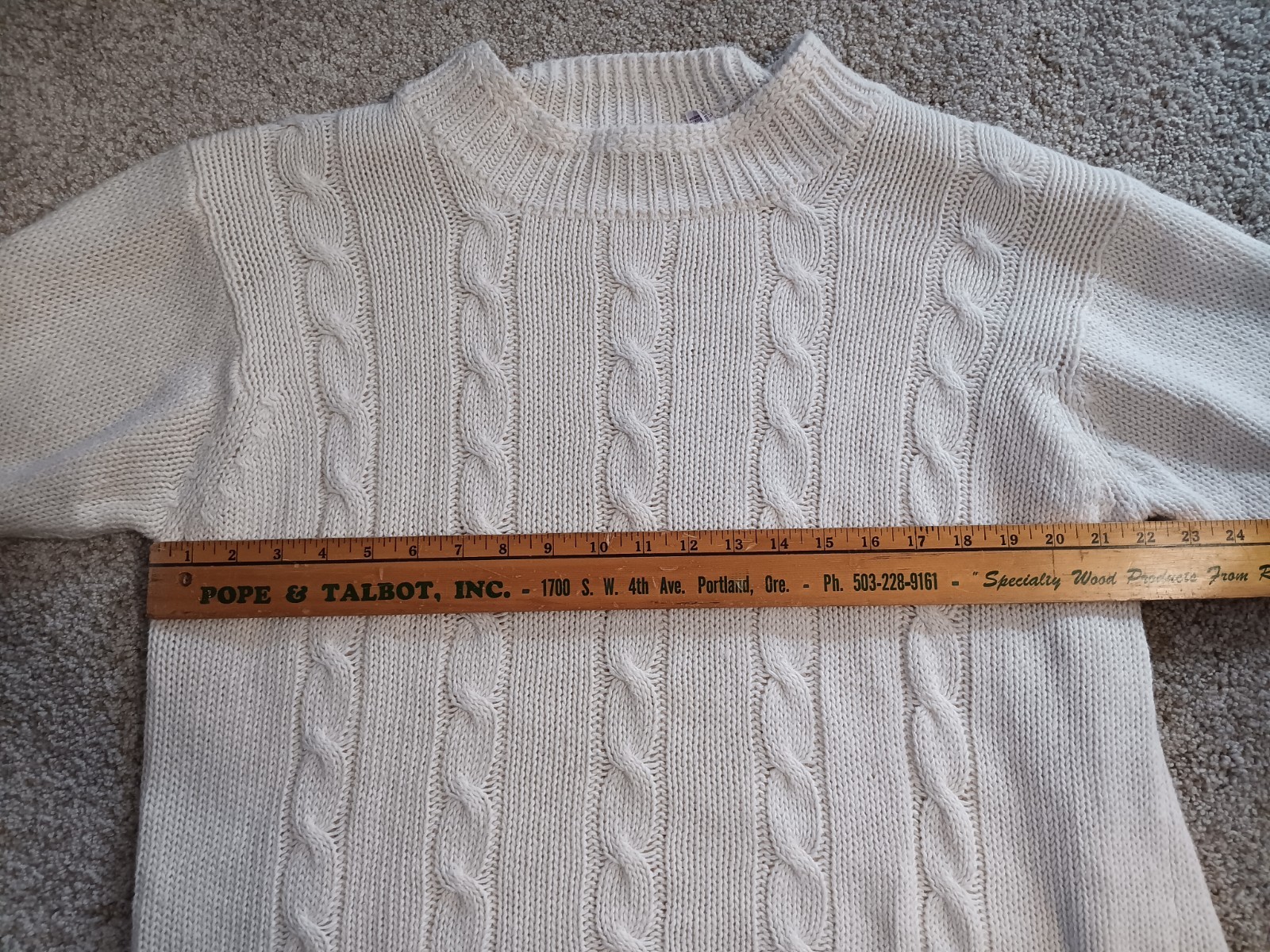 Vintage Picket & Post Sweater Wmn&rsquo;s Sz. 24W Cable Knit Plus Size Fisherman Core