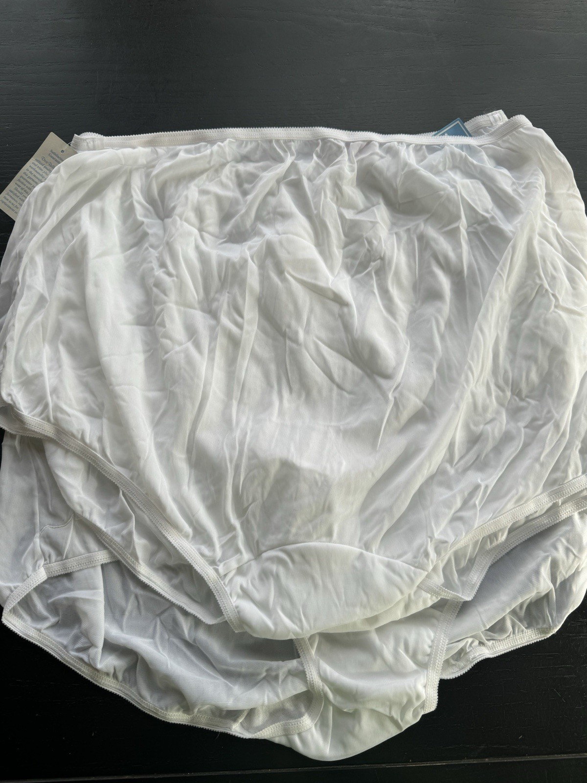 VTG Dixie Belle Sheer Nylon High Waist Panties White Sculpted Feature 3 In Lot