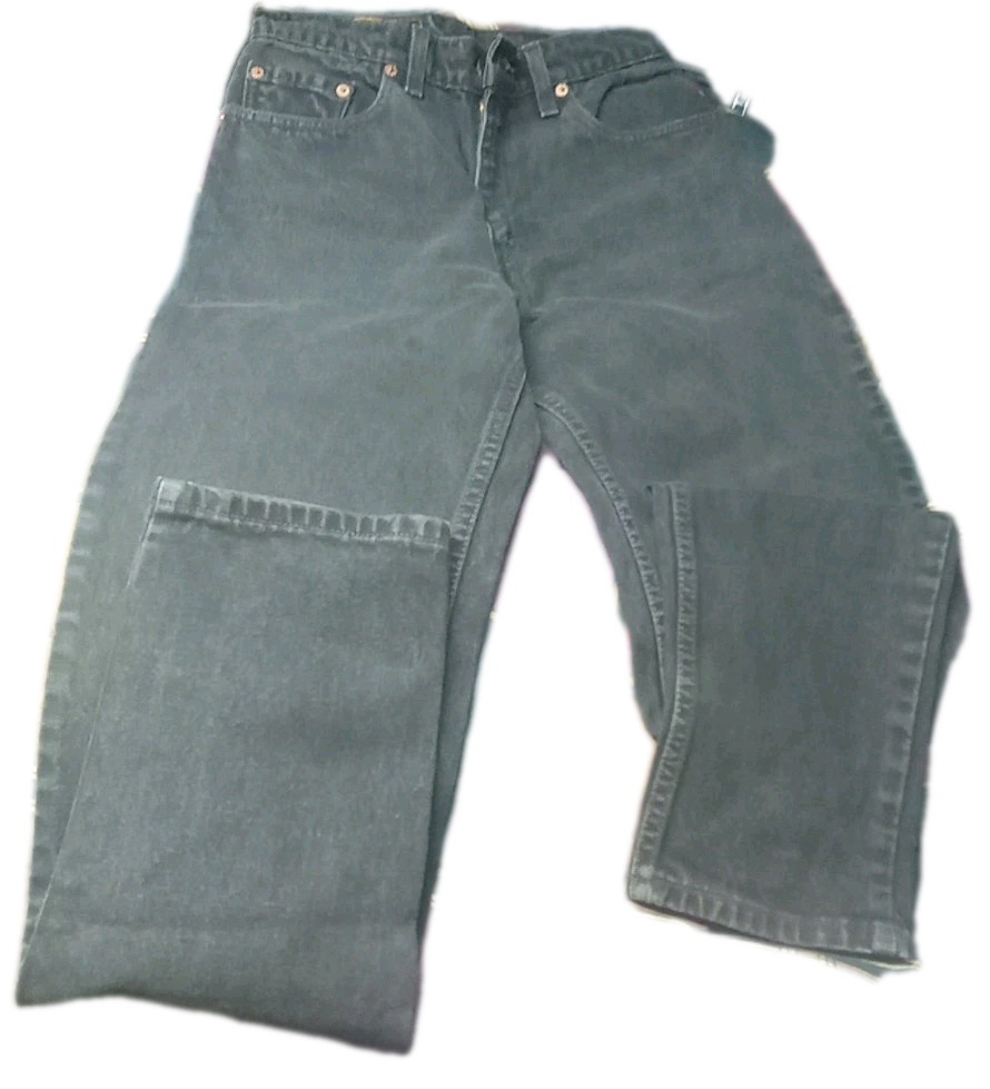 Vintage 90s Levi&rsquo;s 550 Jeans Sz 7 Jr L Relaxed Fit Tapered Unworn W Tag 25.5×41&Prime;