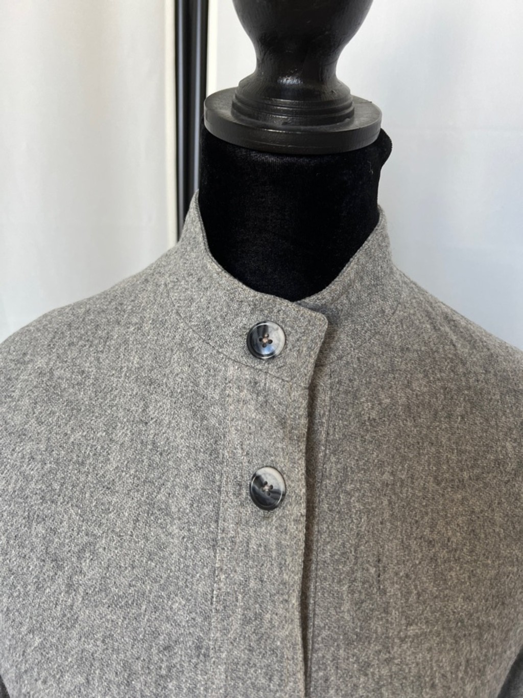 Vintage Garé Gray Wool Tie-Waist Jacket