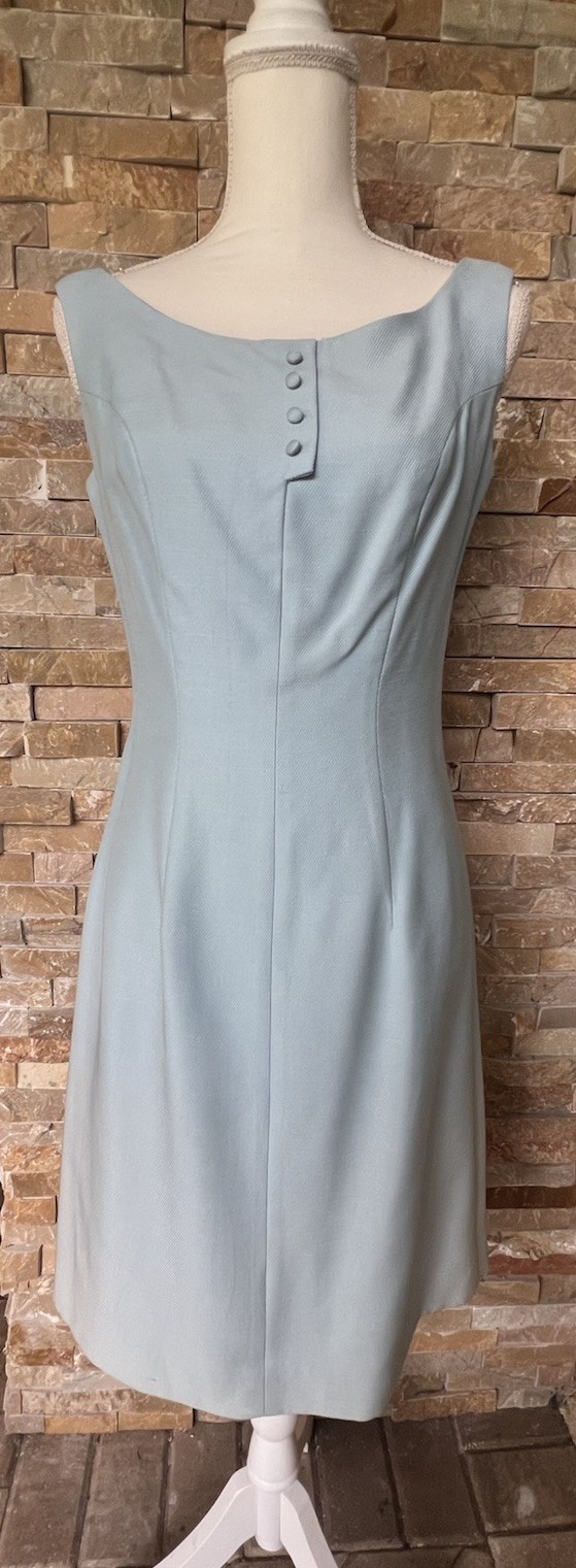 Jonathan Logan 1950s 2 piece shift Dress & Bolero powder Blue size 4 *see note