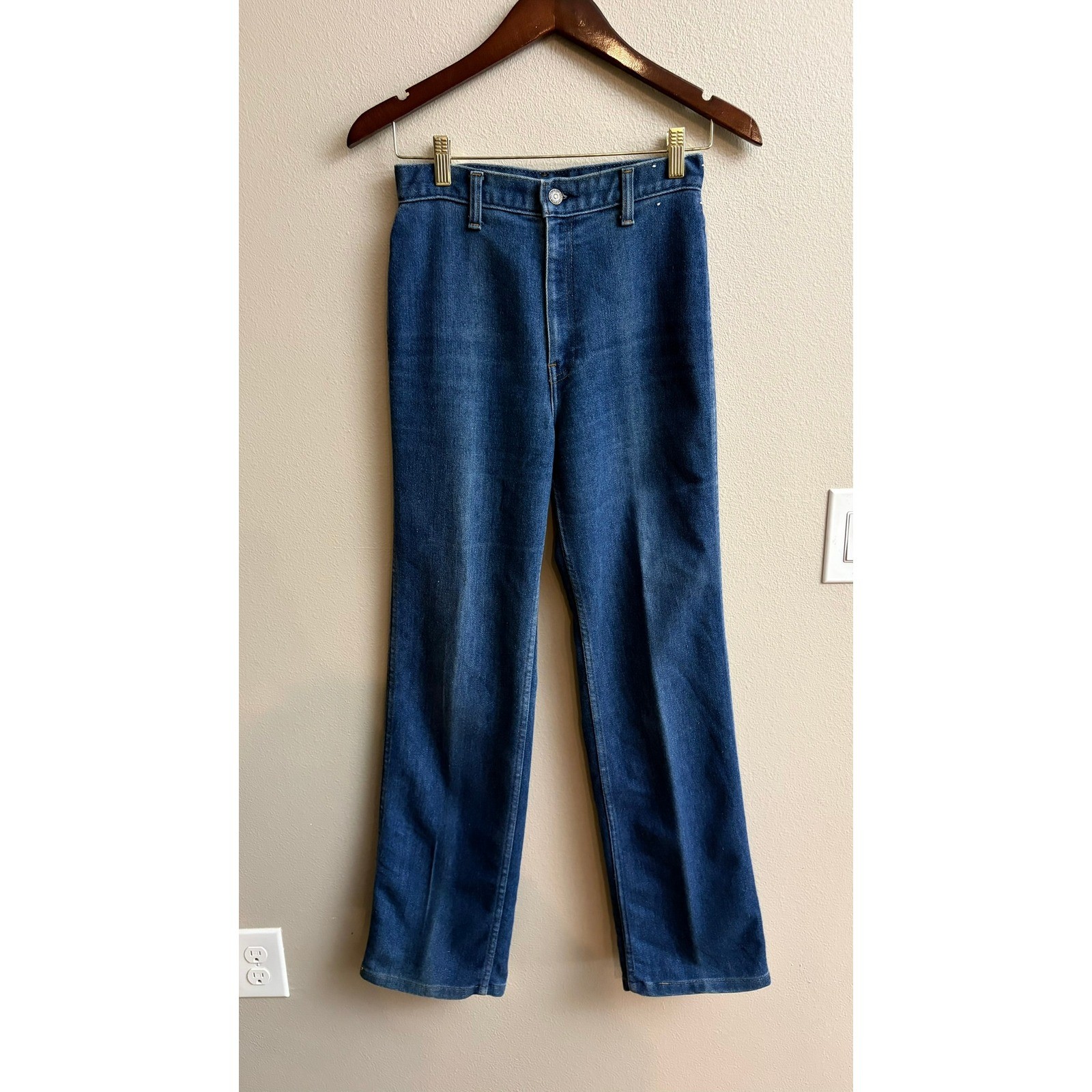 Levi&rsquo;s Plowboy Jeans 26 Vintage High Rise Straight Leg Dark Wash Denim Pants 70s