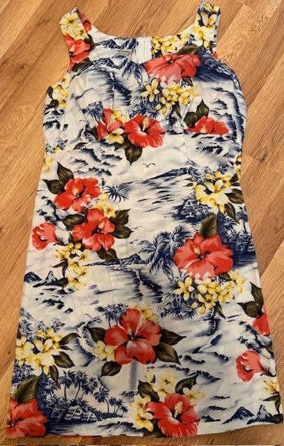 HILO HATTIE vintage hawaiian dress retro Y2K 90&rsquo;s tropical luau Size 12