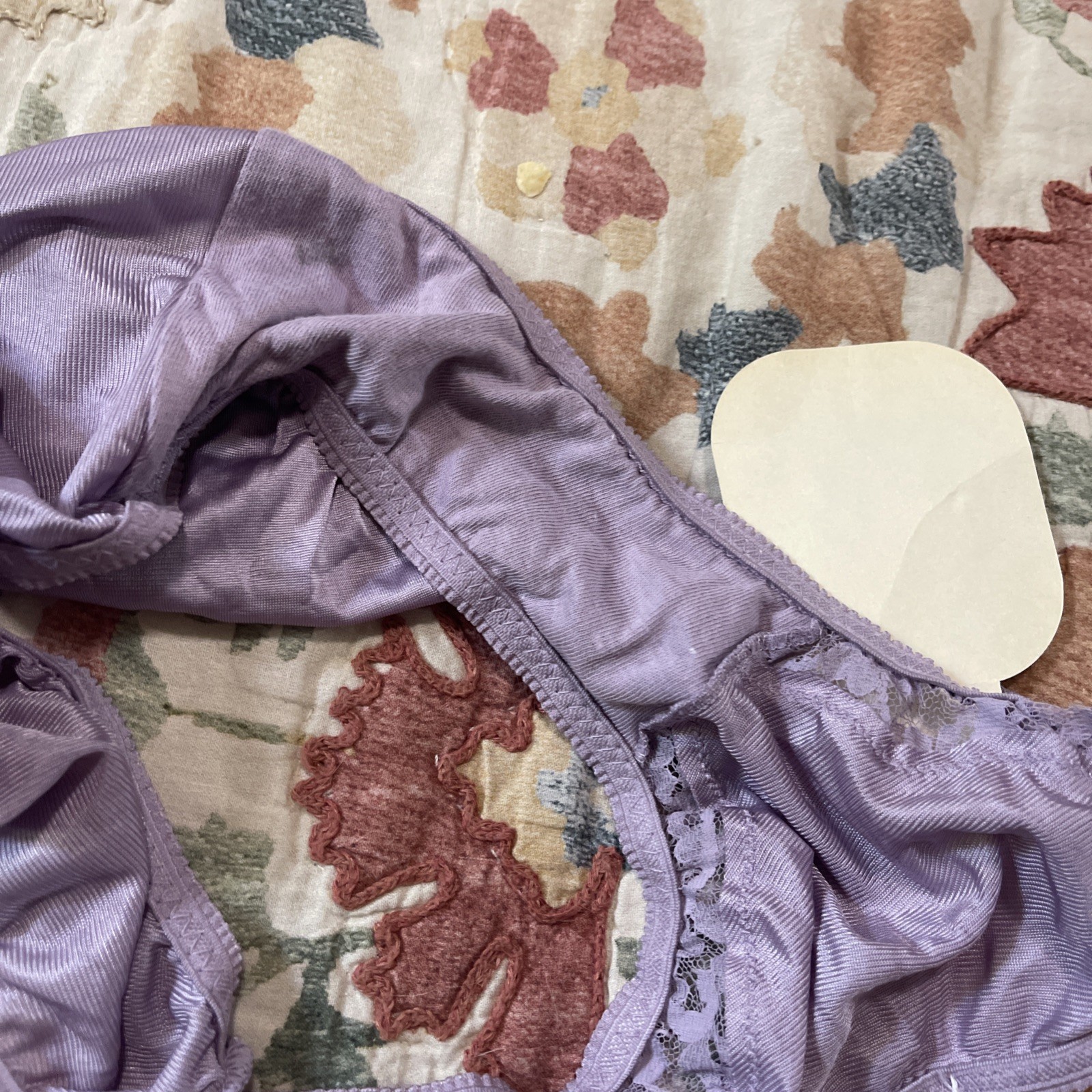 Maidenform Sweet Nothings Classic Satin & Lace Bikini Panties Large NWT Lilac