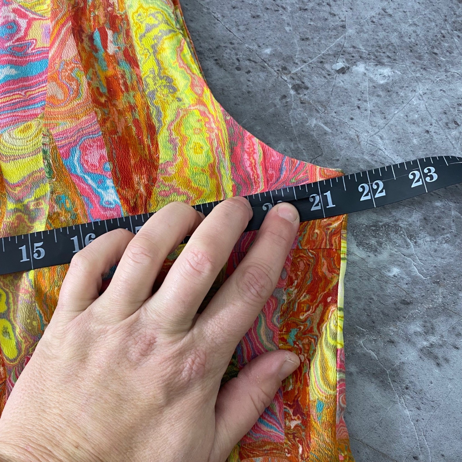 Vintage 60s Psychedelic Swirl Mod Mini Dress GoGo Girl Large Neon Abstract