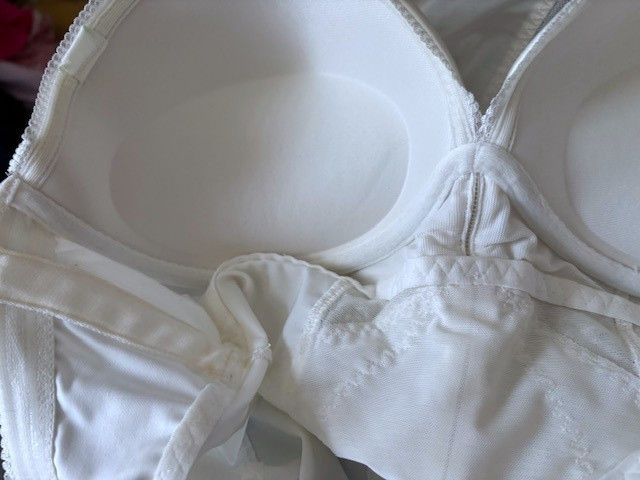 GOSSARD RETROLUTION BRIDAL BODY SHAPER / SLIP/ GARTER SZ 34 DD/E