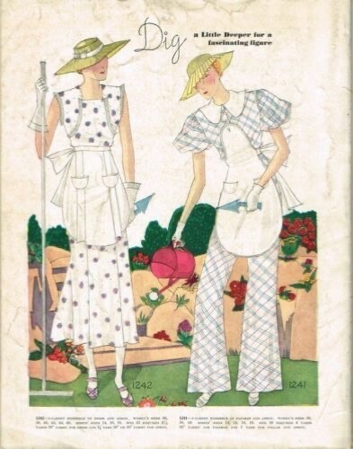 Early 1930s Style Garden Pyjamas Lounge Pajamas Set 36/38 Bust