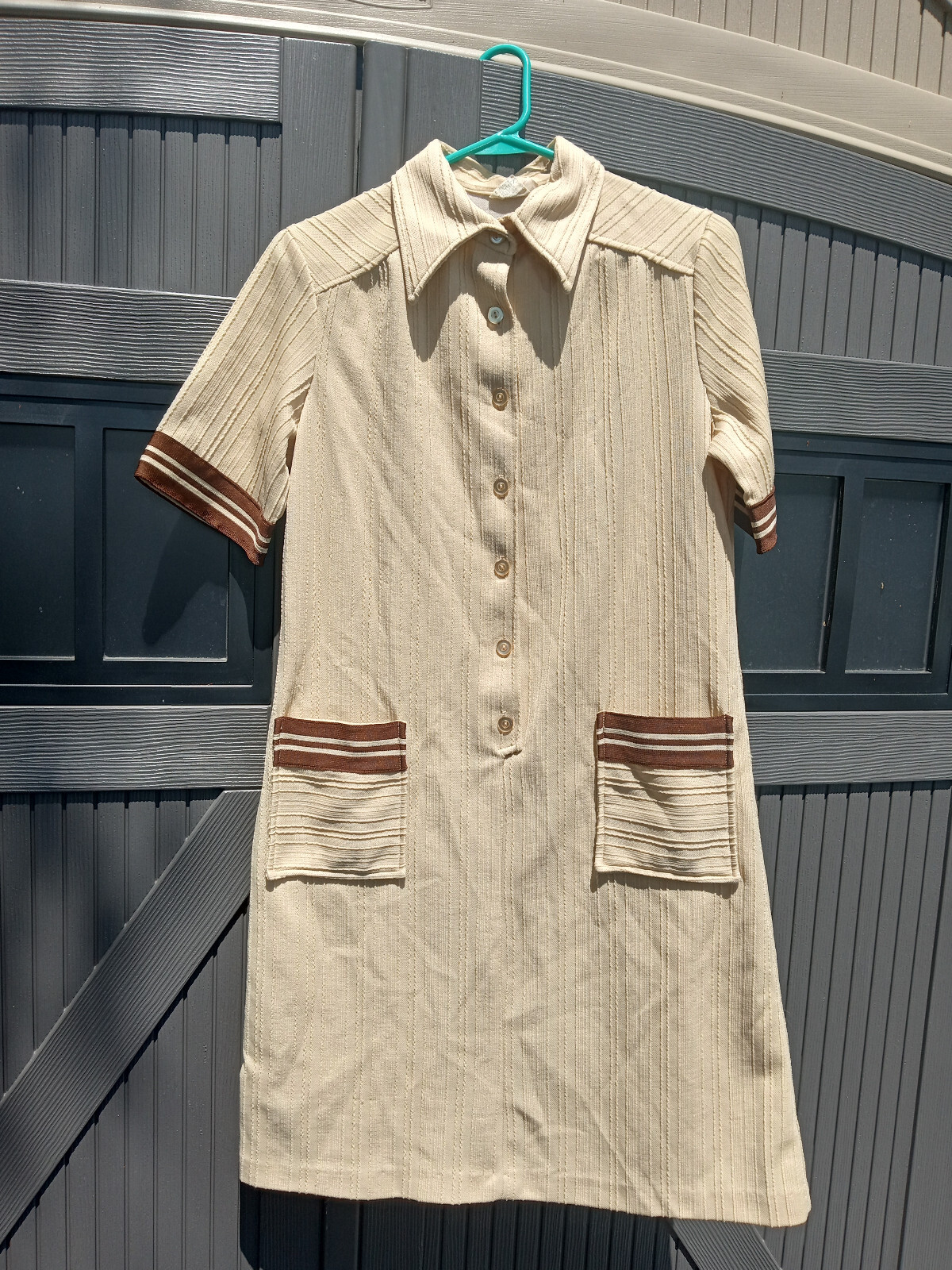 Vintage 1950 Polyester Dress Uniform Waitress Americana Knitting Mills of Miami