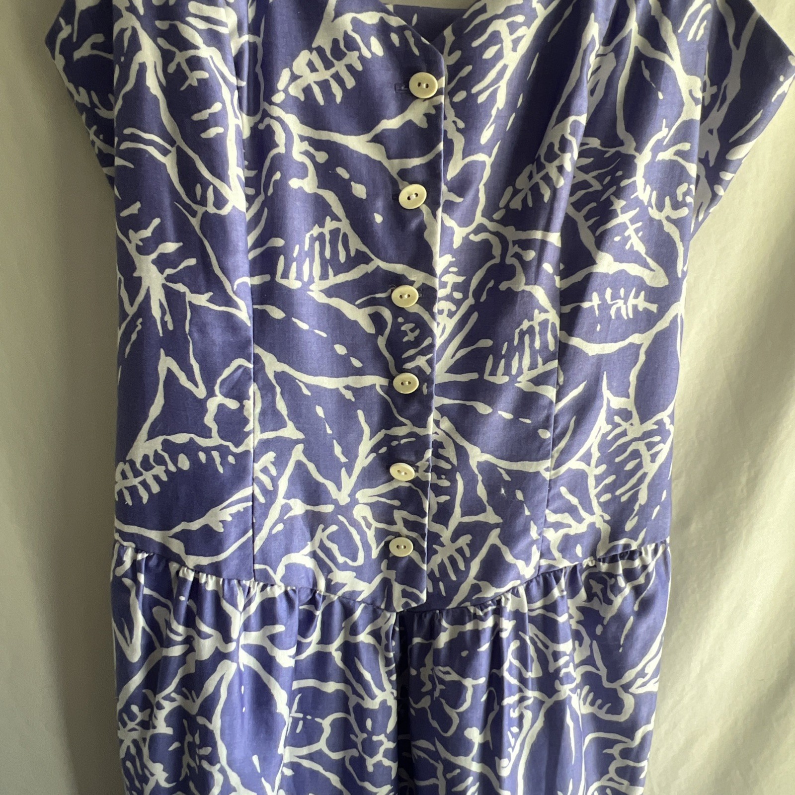1980s Vintage Handmade Basque Drop Waist Sun Dress MIDI Tulip Skirt Size 4/6