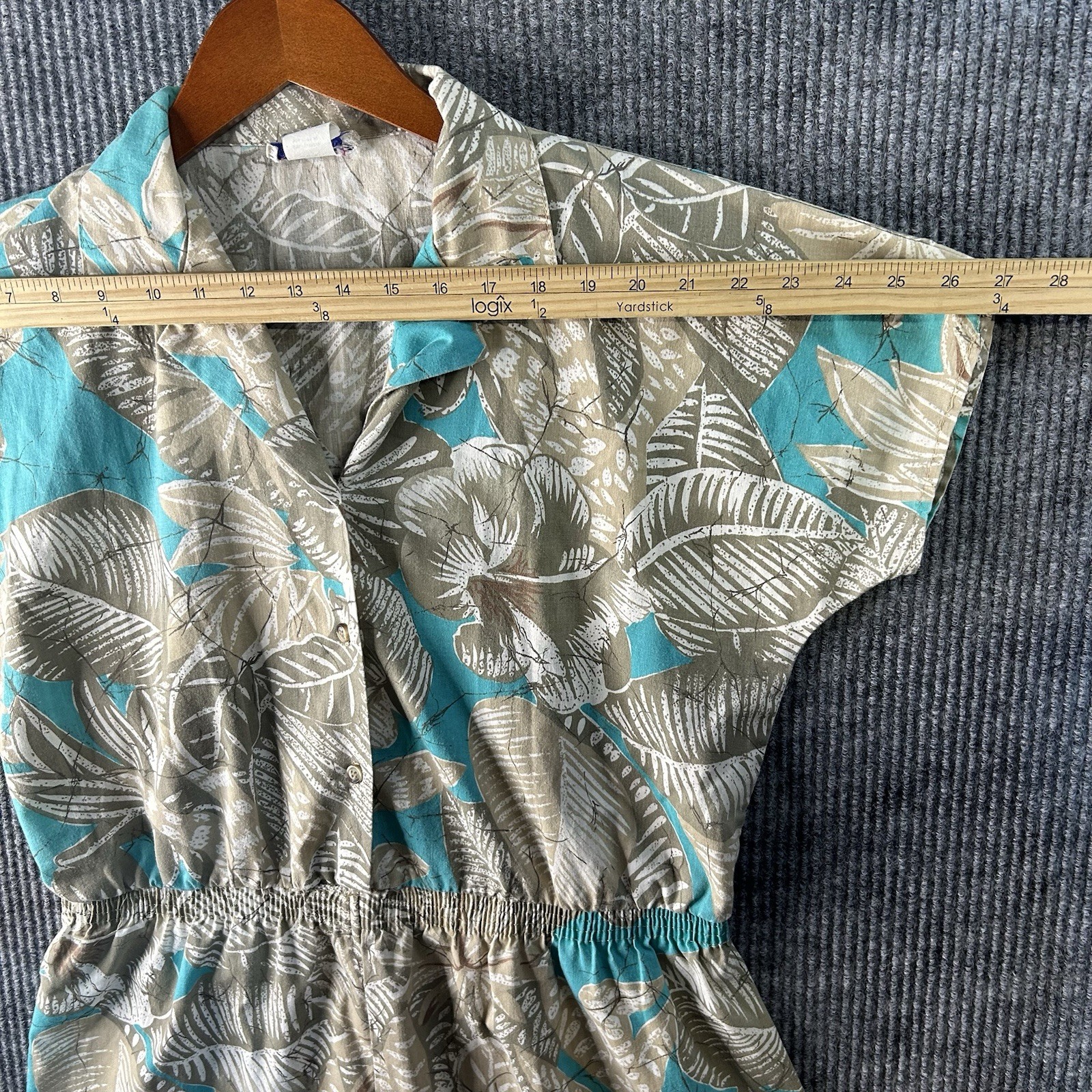 Vintage Romper Women’s Medium French Navy Made In USA Floral