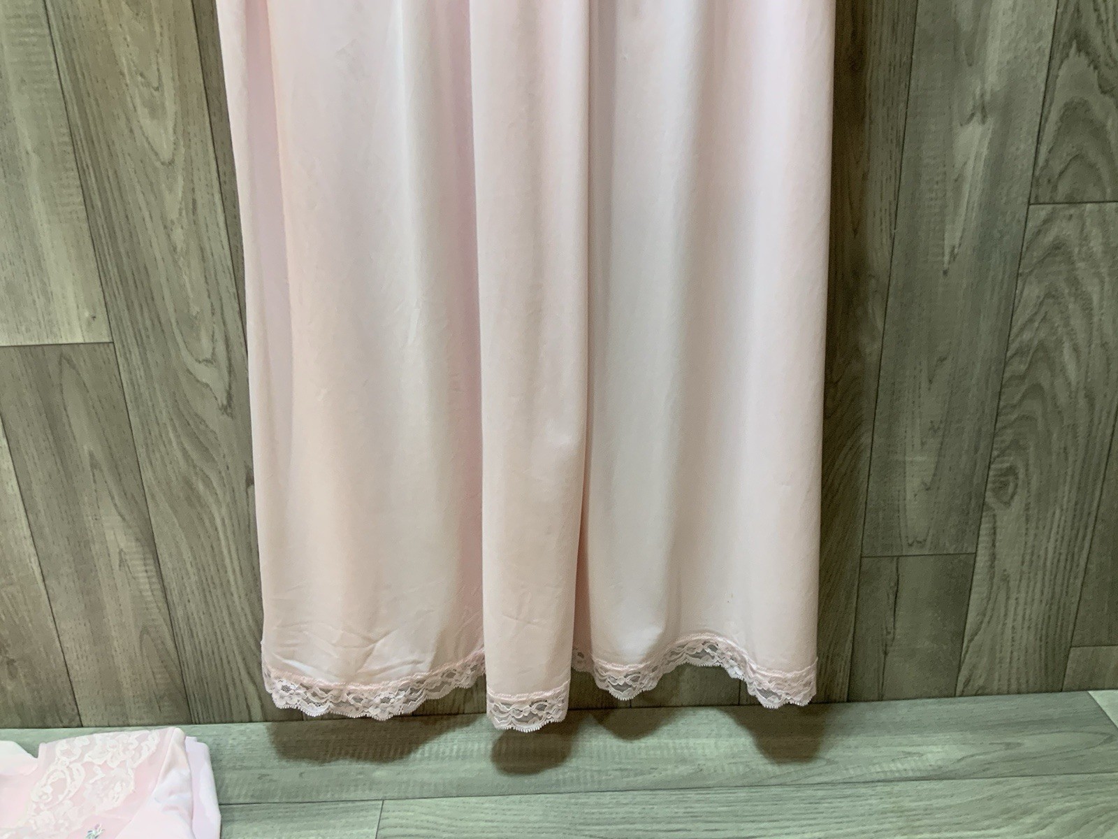 Vintage Shadowline Pink 3 Piece Set Nightgown/Pants/robe House Coat Size 44 Larg