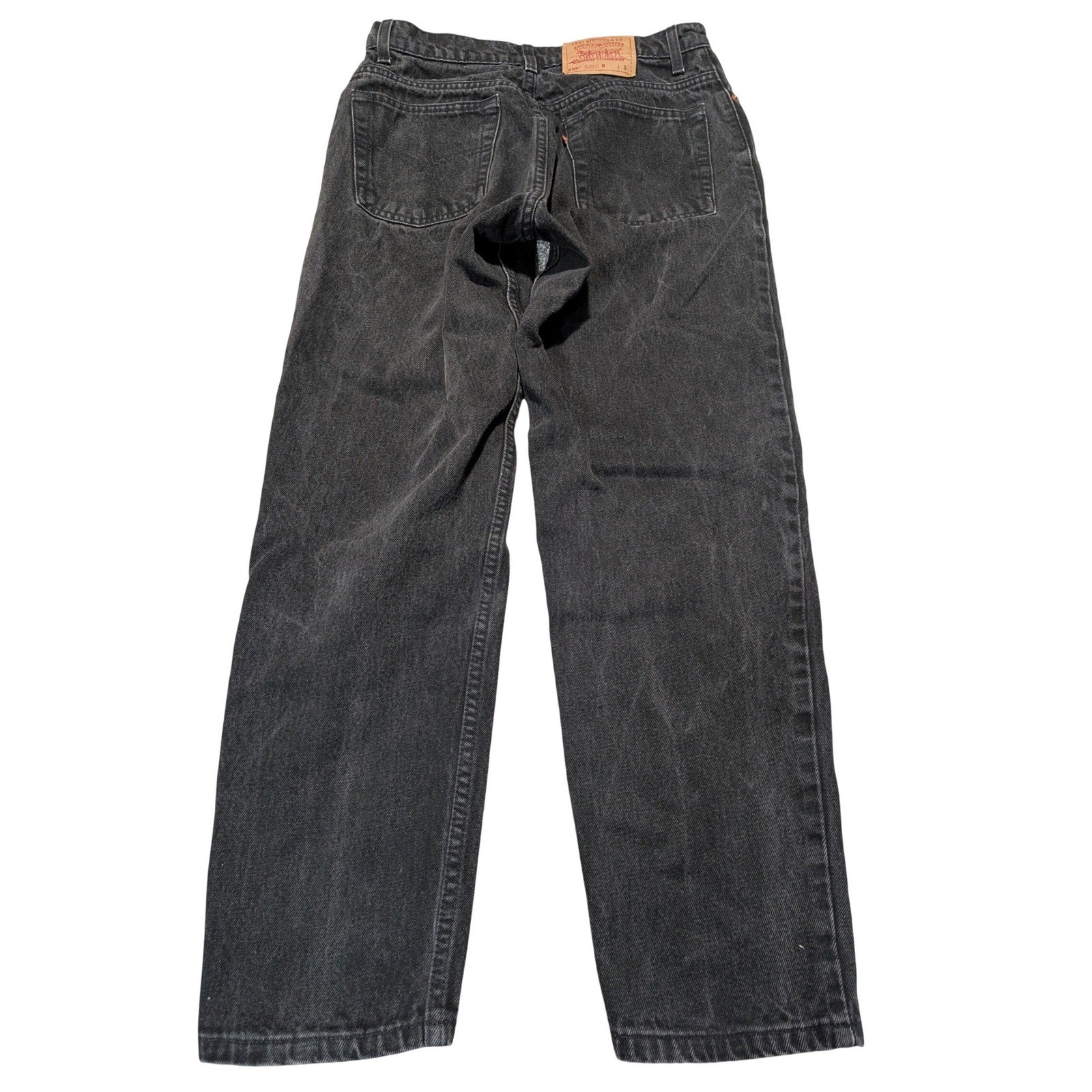 Levi&rsquo;s Jeans Women 31×29 Black 550 Relaxed Fit Tapered Leg Vintage 90s High Rise