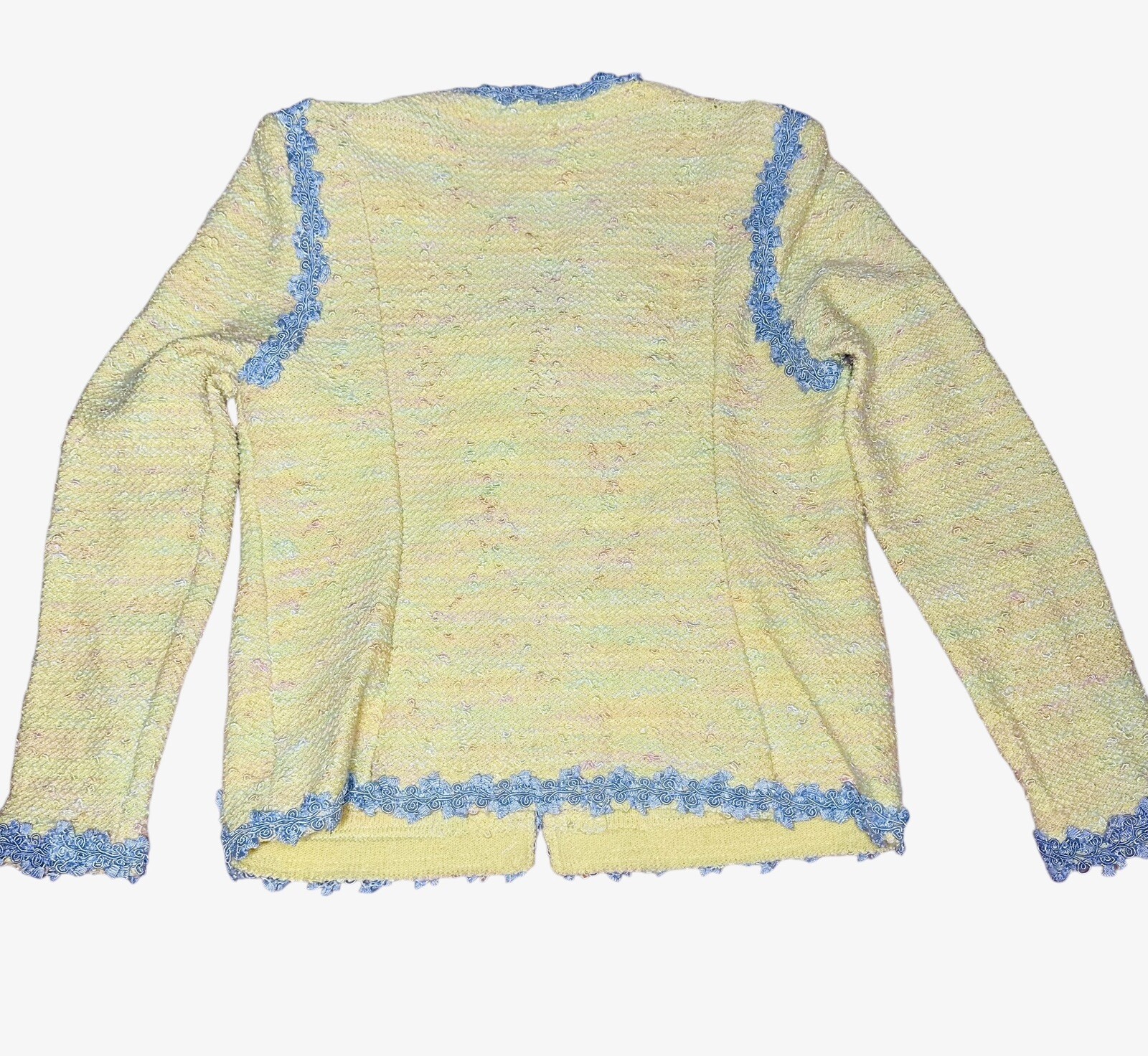 Vintage 1960’s Handmade Blazer Jacket Cardigan Pastel Tweed Jackie O Kennedy S/M