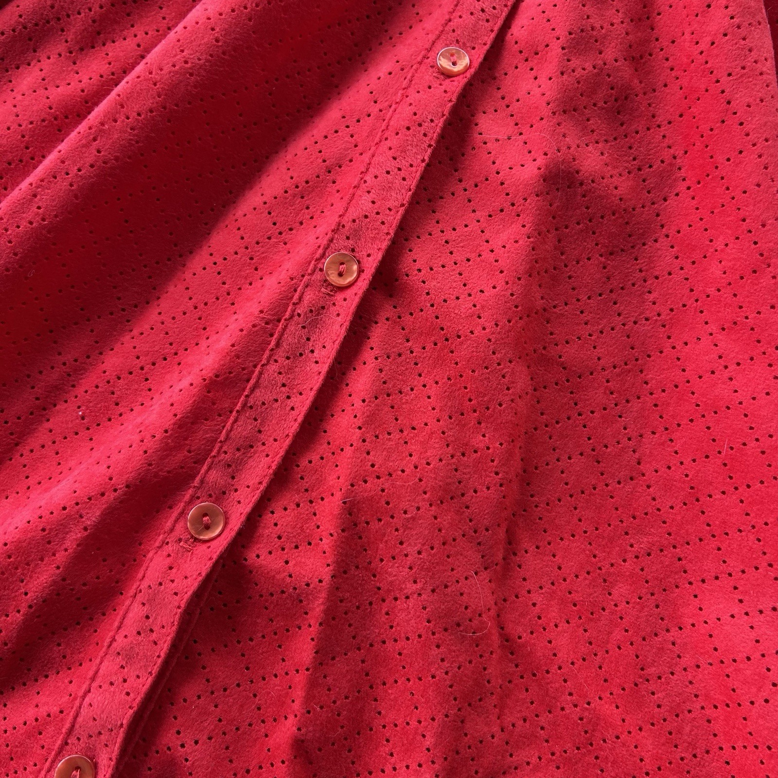 Vintage Germaine Red Button Down Dress Sz 10 Sleeveless READ DESCRIPTION Small