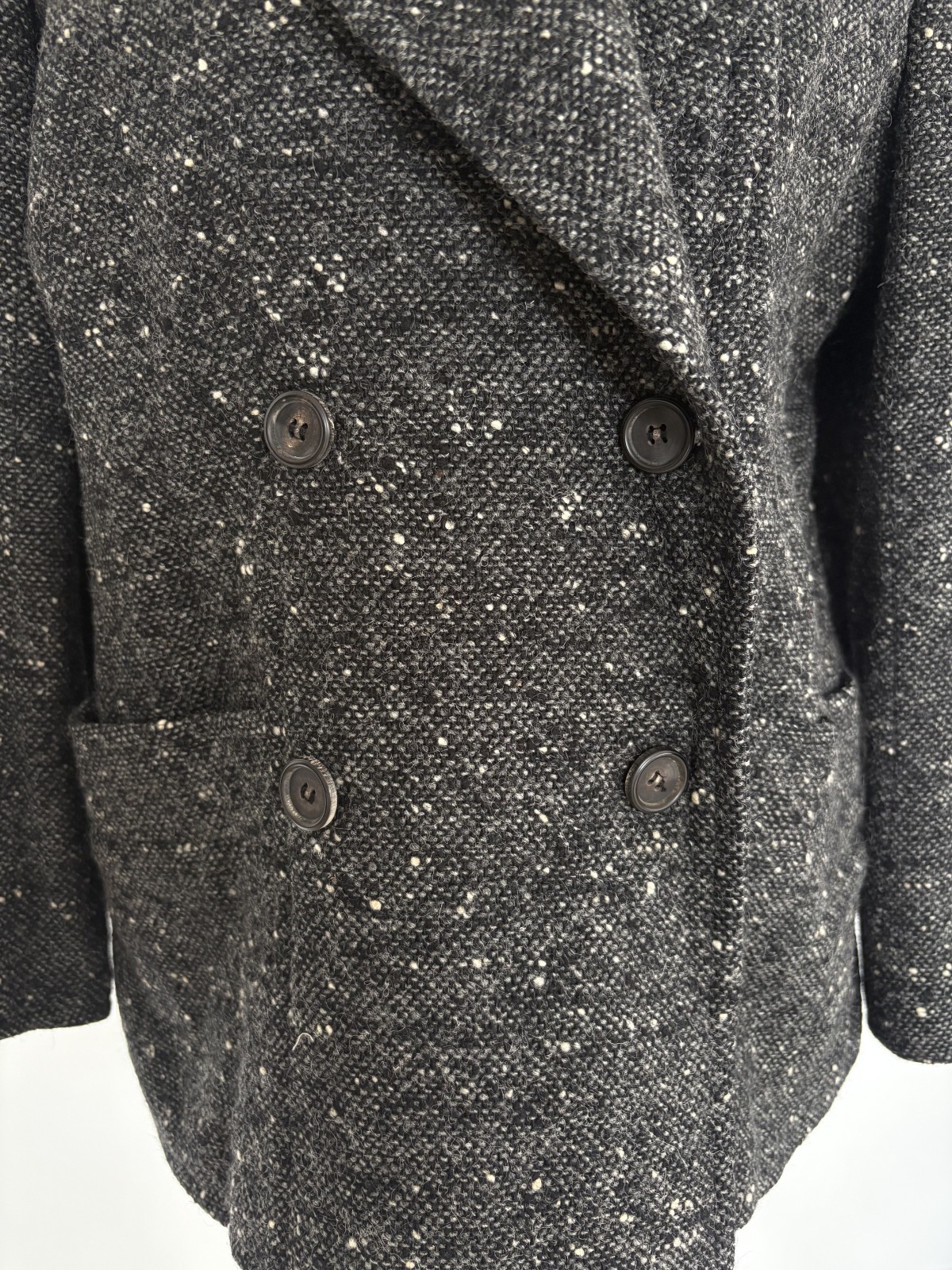 Vintage Saint Laurent Rive Gauche Tweed Blazer – Double Breasted Wool Jacket