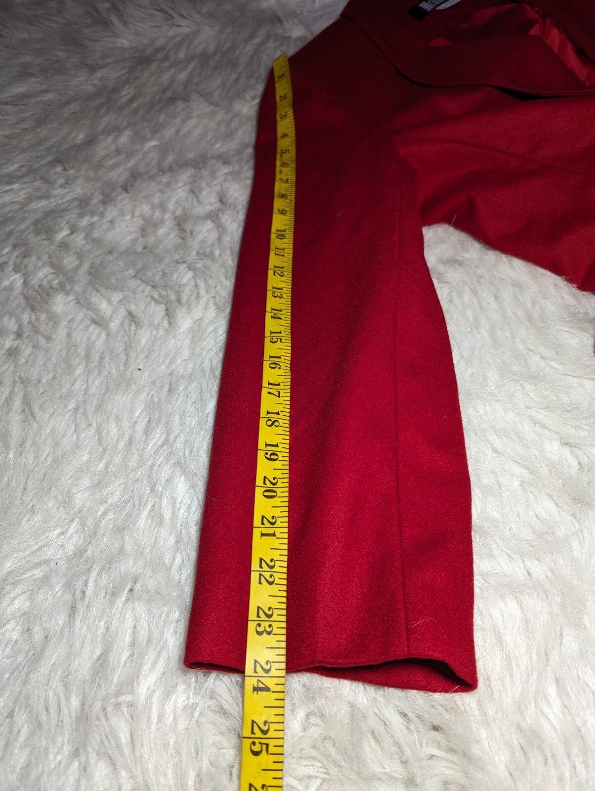 New MODIANO 1980s Solid Red Blazer Jacket 100% WOOL Business Size 14 Women&rsquo;s