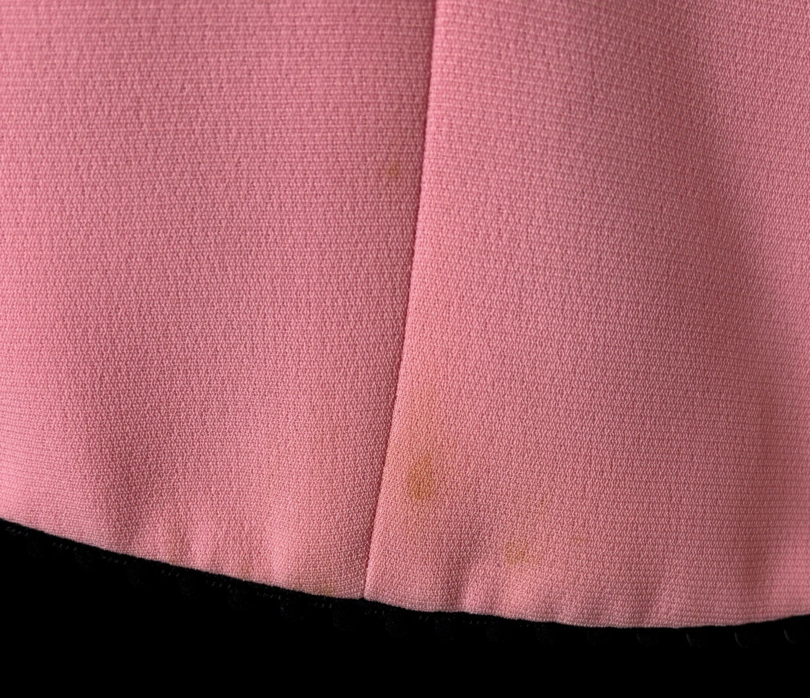 Vintage 1980’s Women’s Size 18 Le Suit Pink Blazer With Black Piping READ
