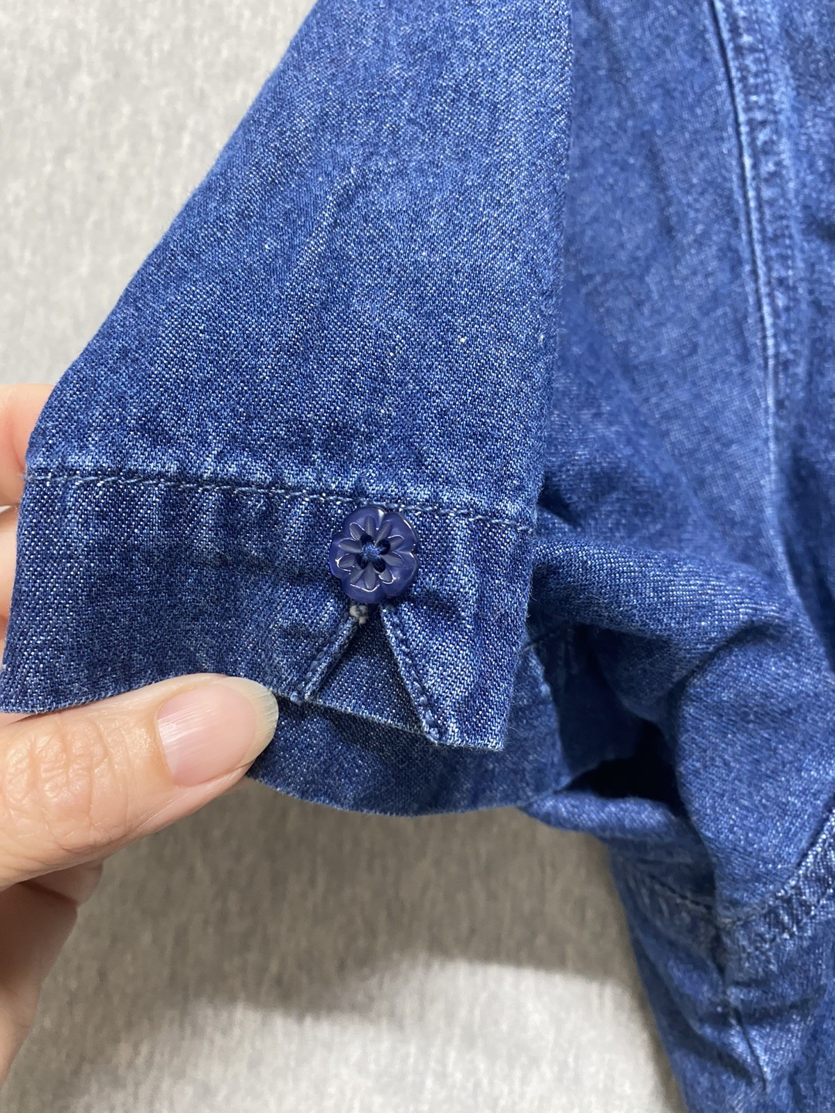 Vtg Bobbie Brooks Spring Summer Harvest Embroidered Denim Shirt Women&rsquo;s 22/24W