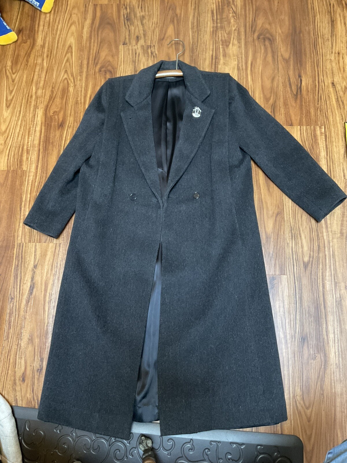 Vintage 80&rsquo;s over coat winter jacket cashmere wool blend Women&rsquo;s Black USA Union