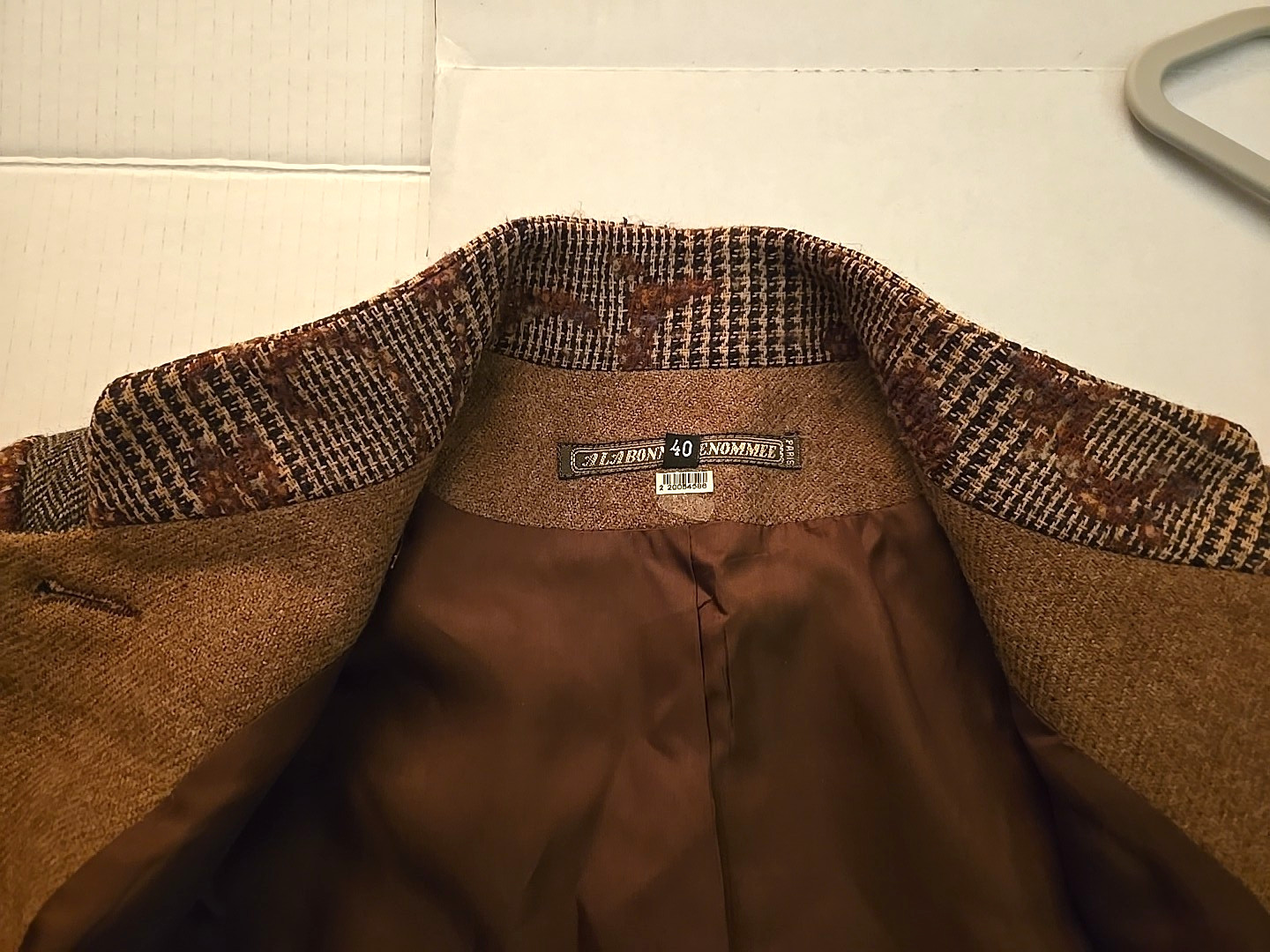 La Bonne Renommee Wool Patchwork Jacket Paris Size 40 Euro Eclectic Vintage