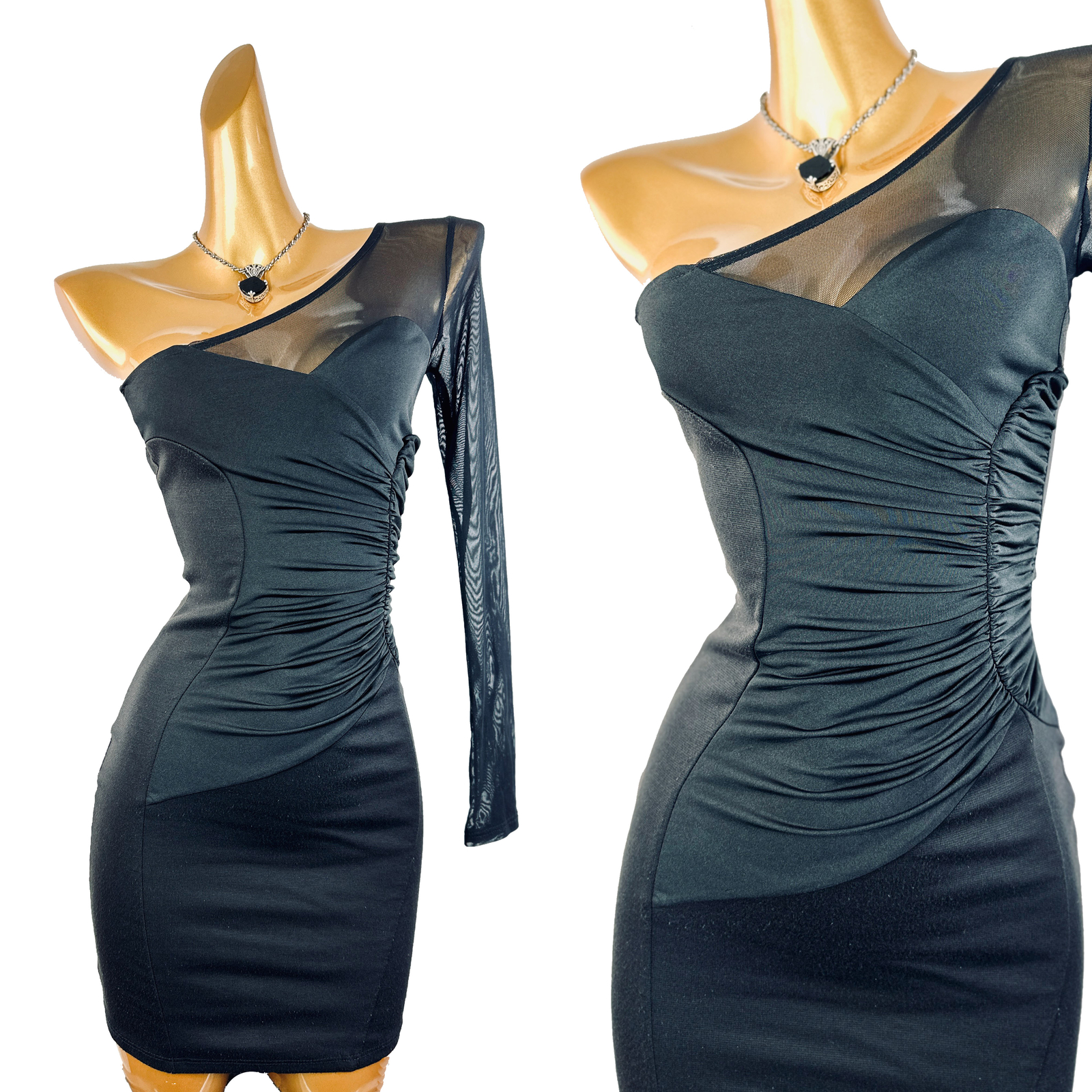Vintage vtg 90s y2k black goth mini party cocktail dress