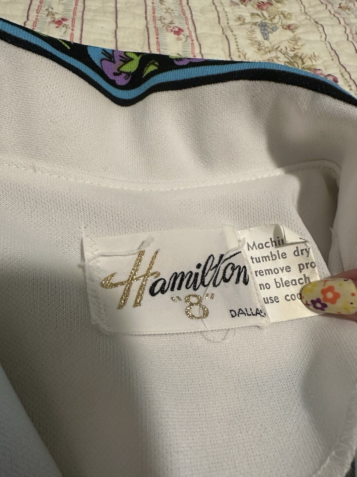 True Vintage 60s 70s Hamilton 8 Mexico Novelty Print Tropical Button Blouse S/M