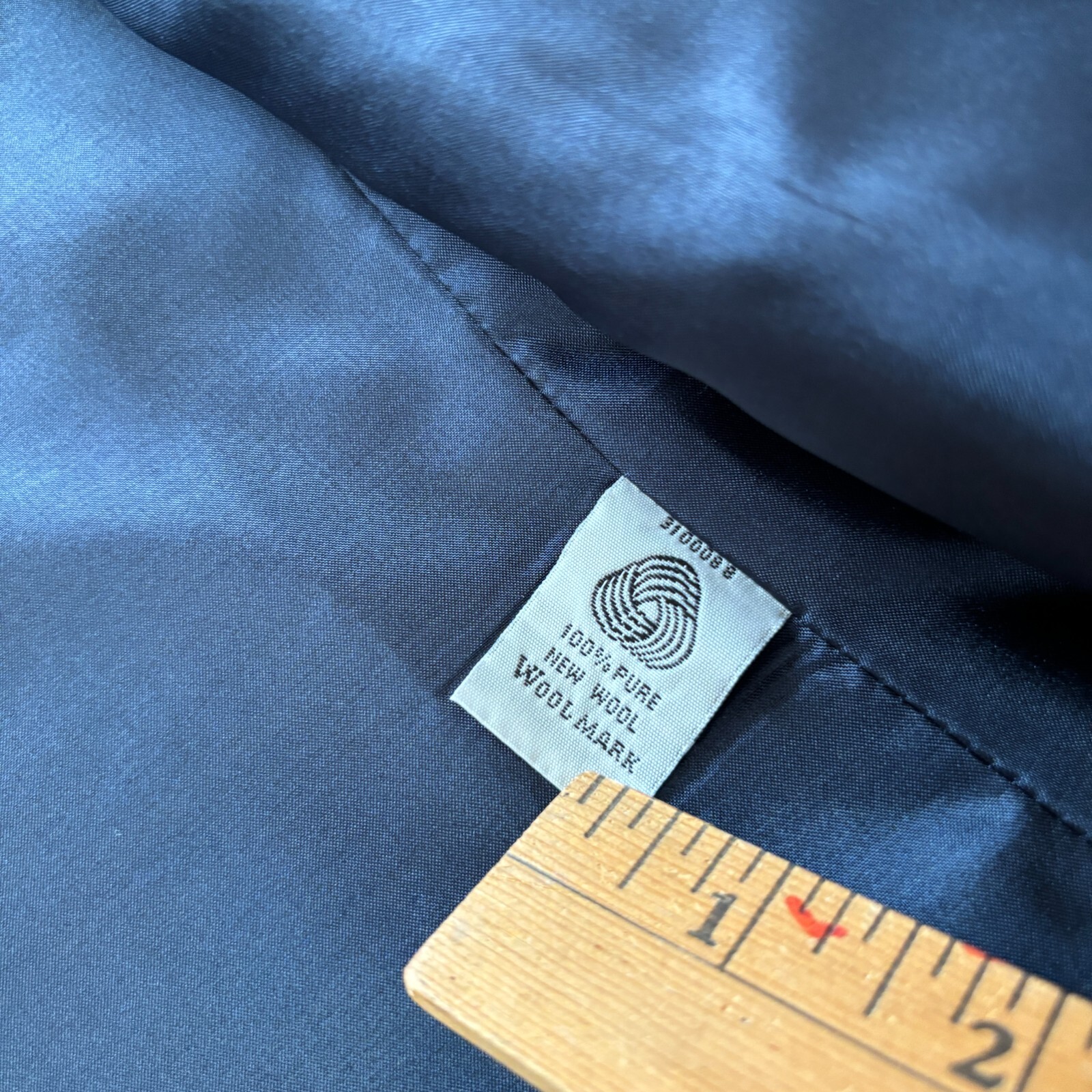 VTG Pendleton 100% Virgin Wool Blazer Womens 18W Plus Navy Blue Made In USA READ