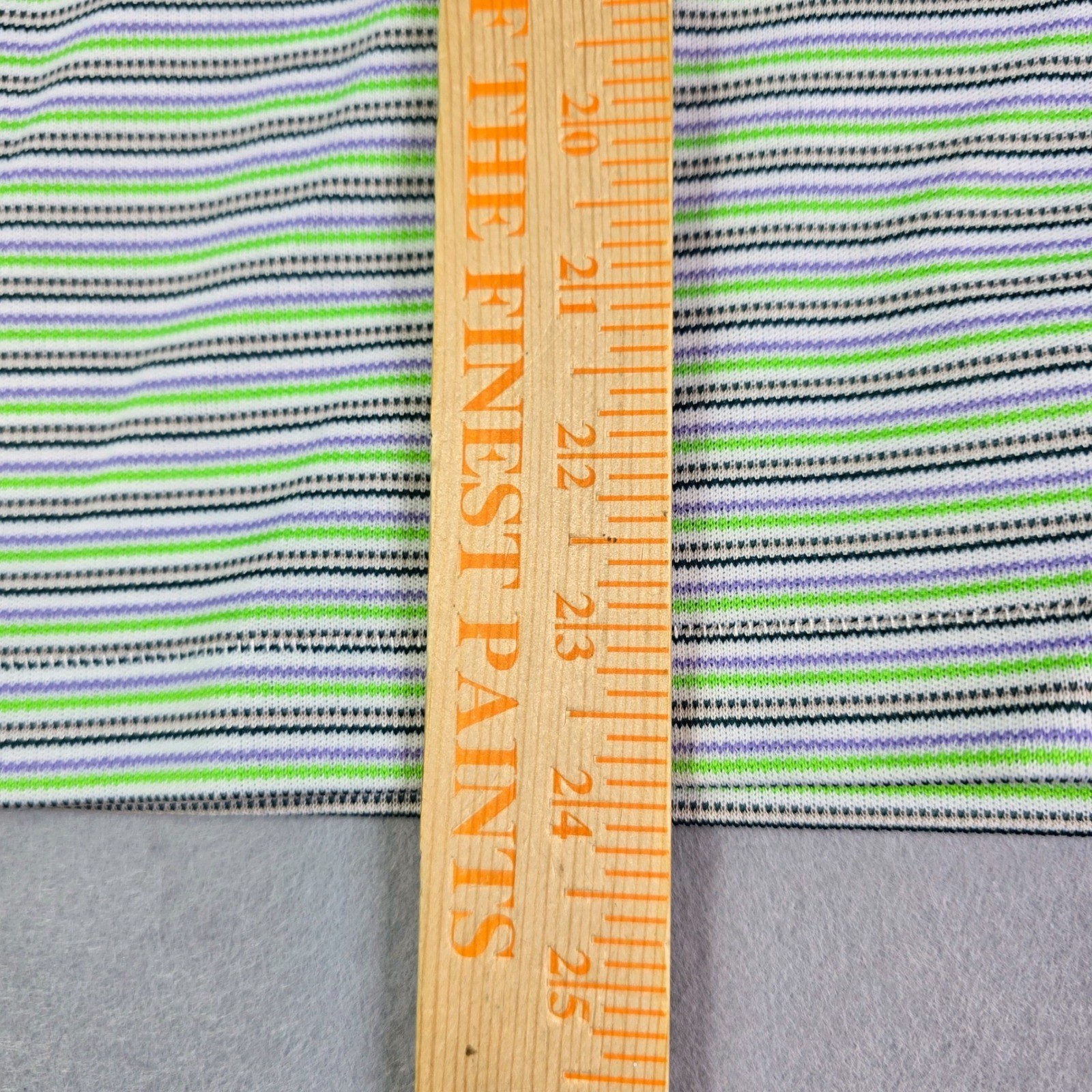 Vintage Striped Knit Ribbed Tank Top Womens Small Green Purple Retro Hippie 70s