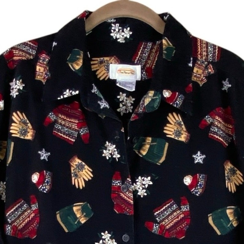 Vintage Talbots Corduroy Winter Button Up Shirt 100% Cotton Size XL28.5&Prime; length