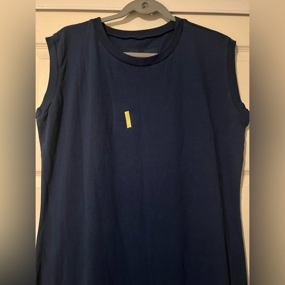 Frank & Eileen $178 Cory Vintage Muscle Tee Maxi Jersey Dress Deep Blue RARE (B)