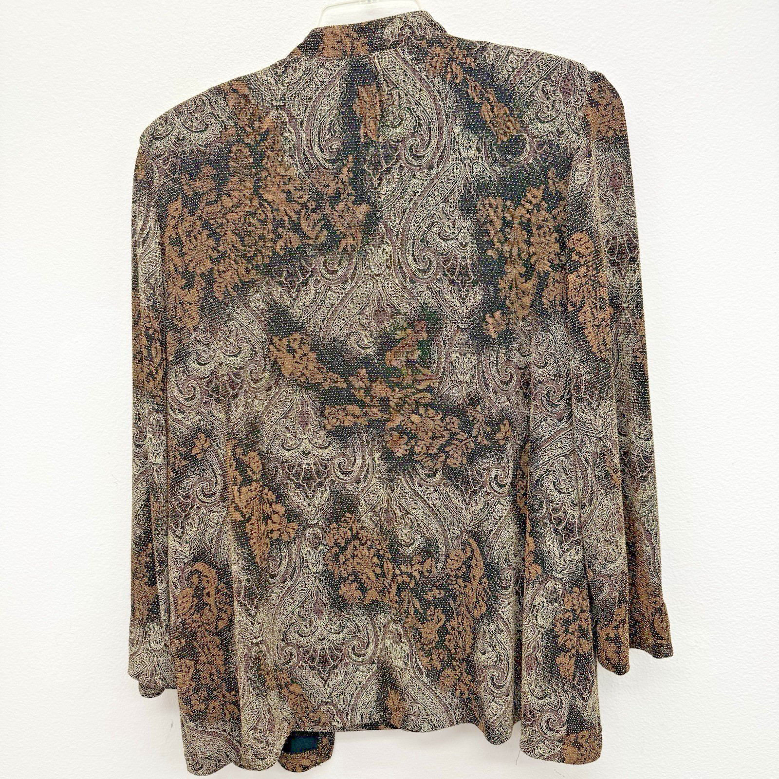 Kathy Roberts Size 18W Top Jacket w/ Cami 2 in 1 Look Paisley Sparkle Design