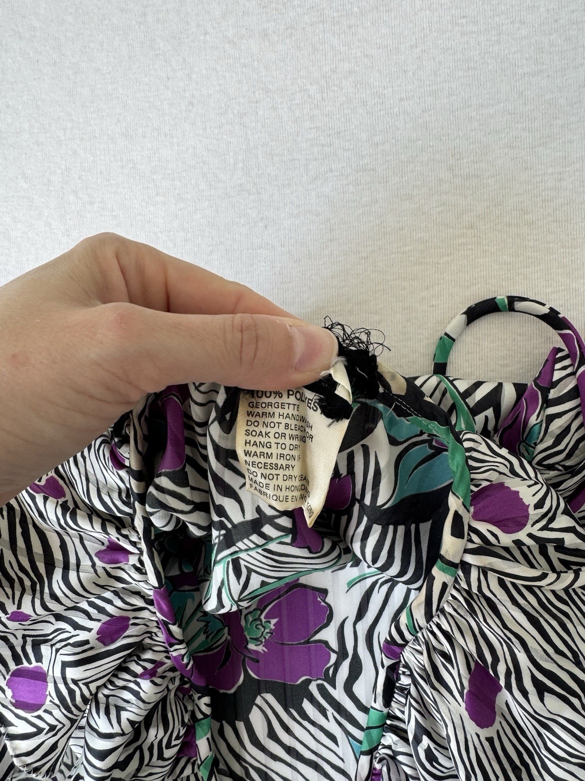 Diane Freis Georgette Blouse Maximalist 80s Ruffles Tassles