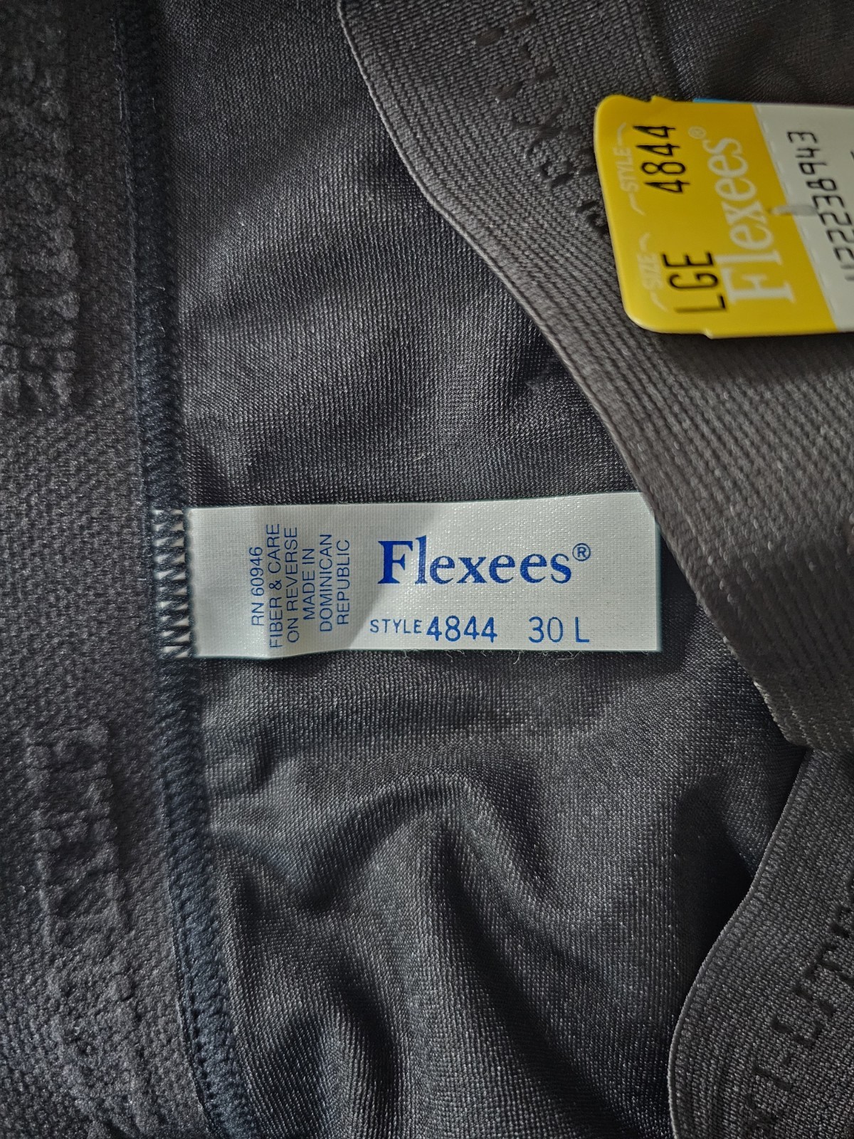 Flexees Flexi Lites Light Control Hi Cut Brief Black Large Style 4844 NWT
