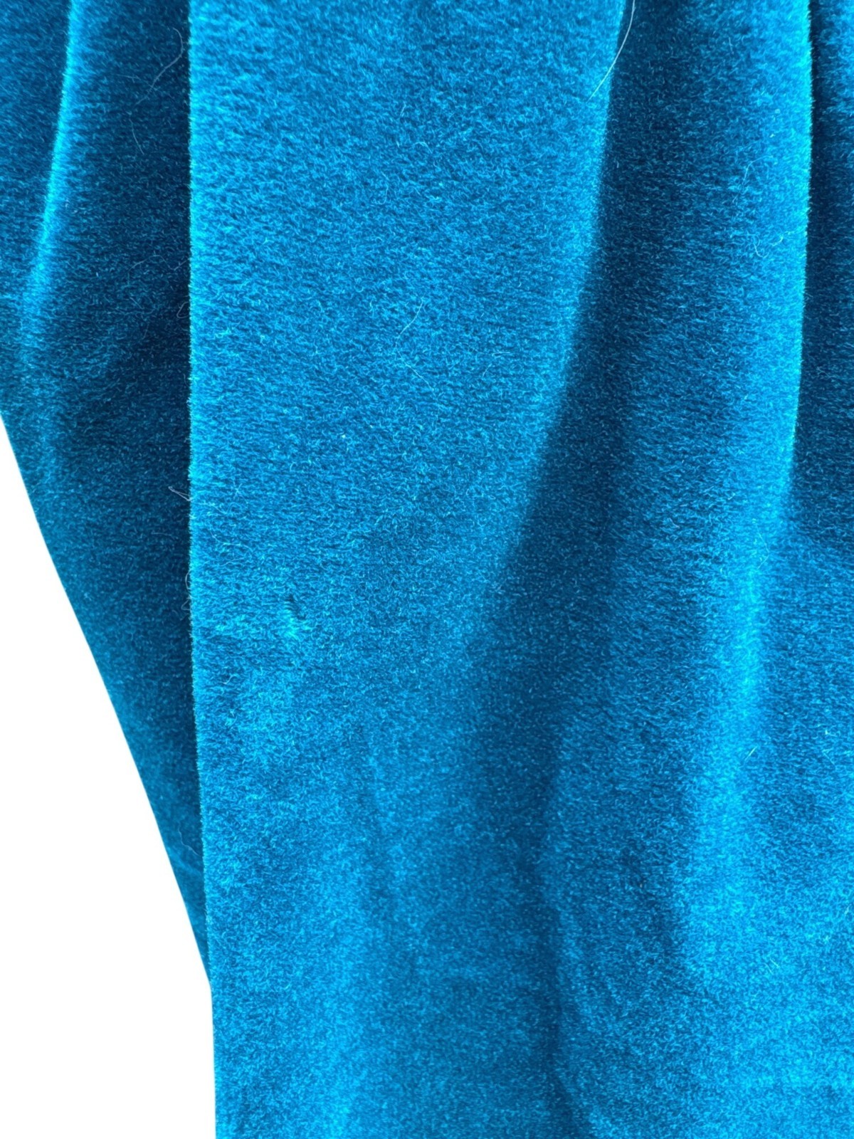 Vintage Vanity Fair Teal Embroider Robe Zip Front 3/4 Sleeves Small Made In USA