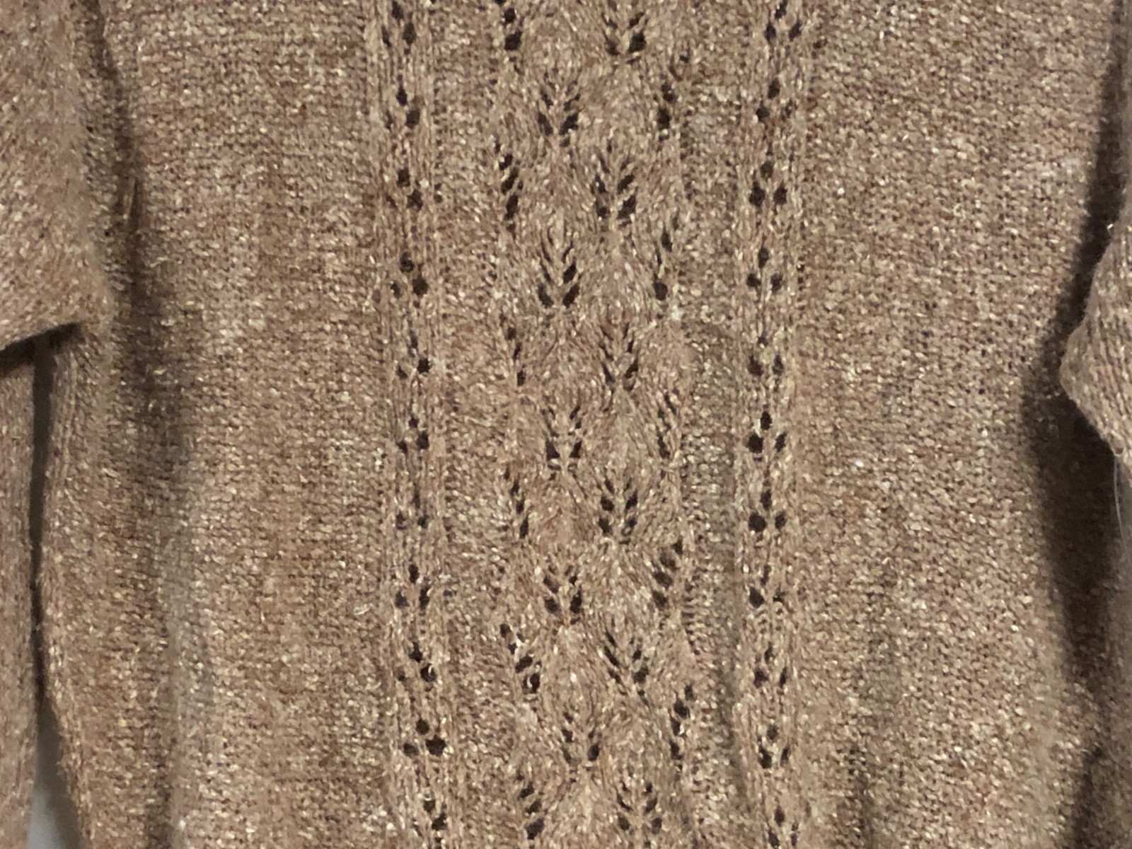 Gloria Vanderbilt Vintage Sweater Beige Pullover Silk Angora Blend Medium NOS