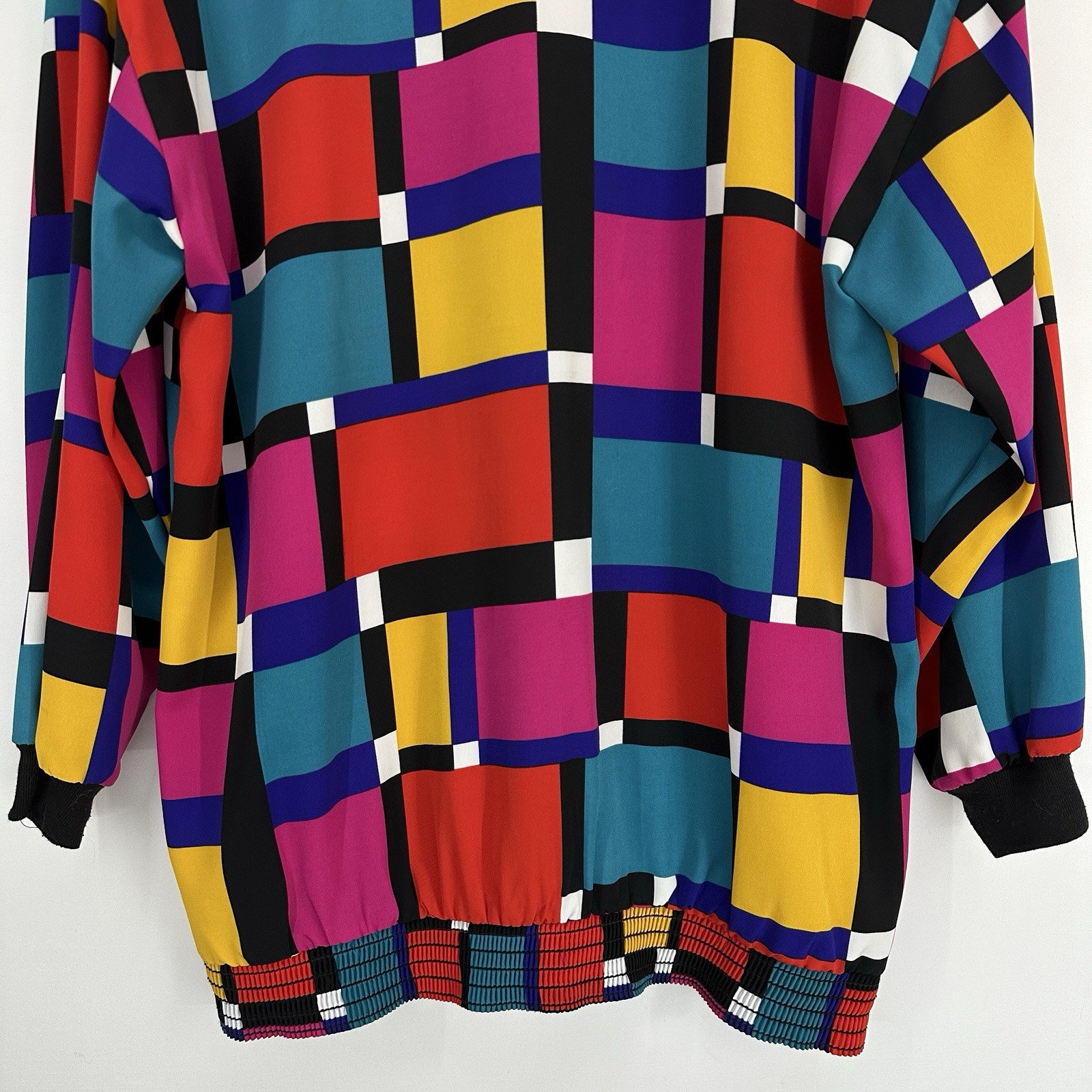 Peter Popovitch Colorful cardigan Medium Art Deco Women’s Geometric Fun 80s