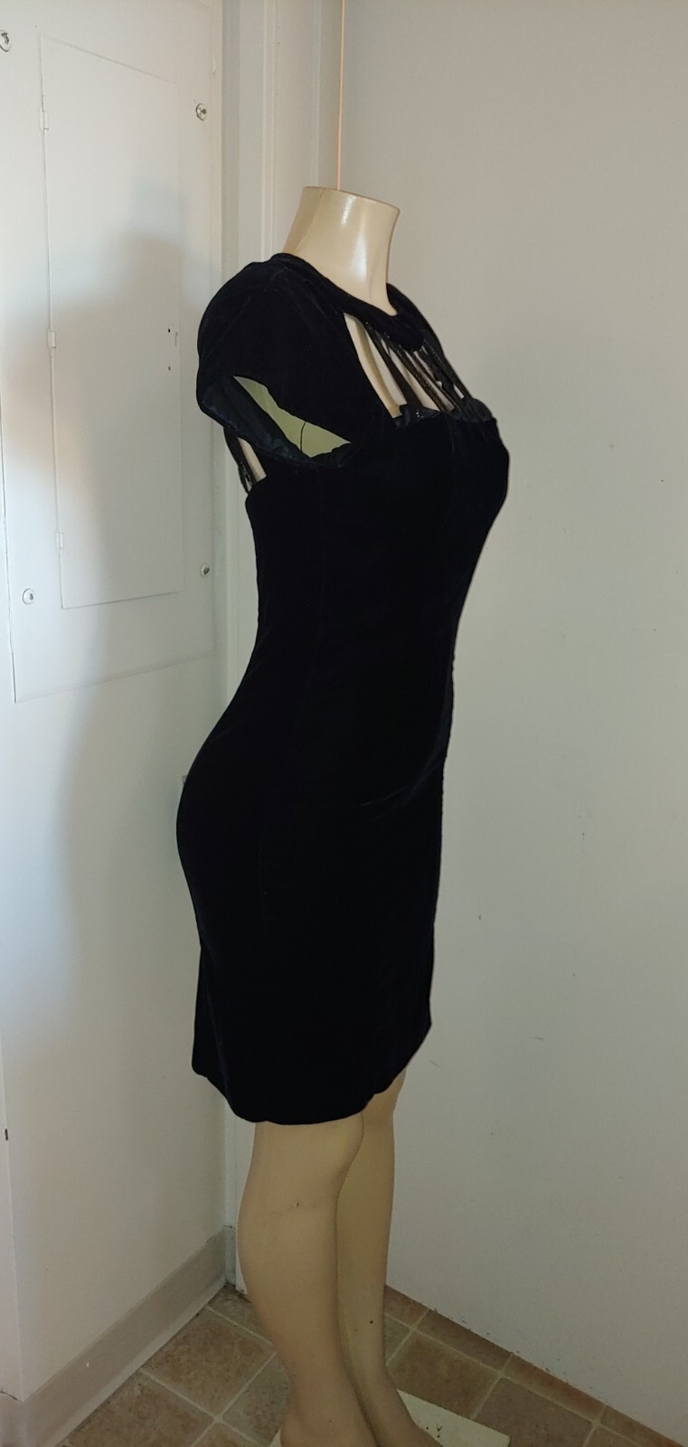 Vintage vampire Mistress Velvet Sequin 90s Dress Limited Edition