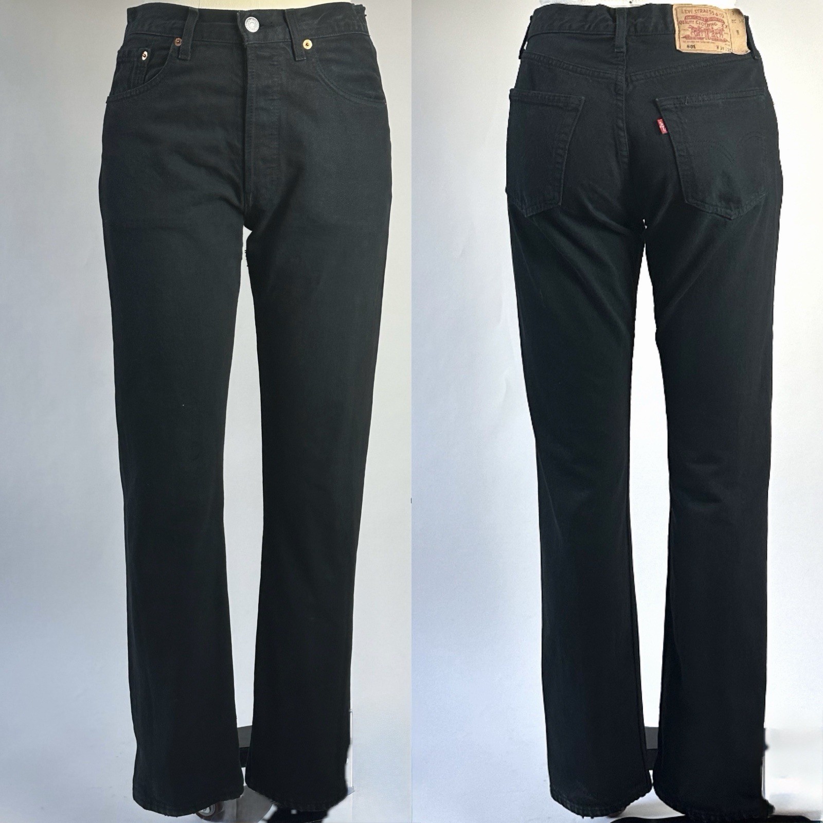 Vintage 1990s Levi’s 6501 Made in France Overdyed Black 29 x30 (Tagged 31×32)