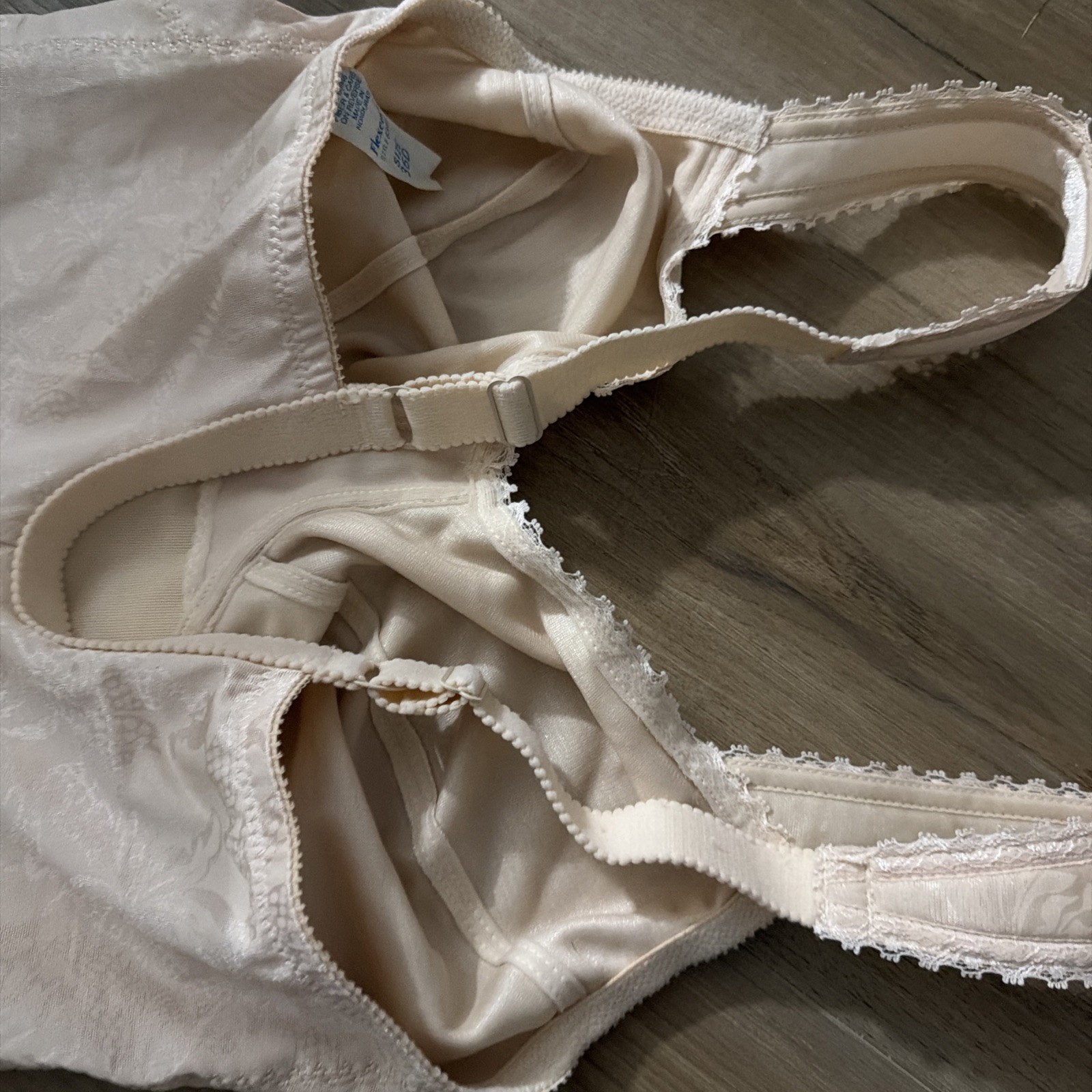 Flexees Shaping Bodysuit 36D Nylon & Lycra Ivory Old Stock Girdle 6866