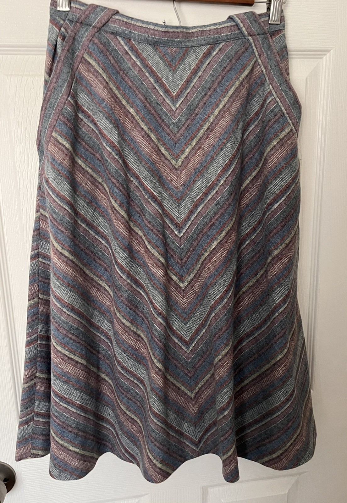 Vintage Summit Of Boston Women&rsquo;s 70s Tweed Maxi Skirt No Size Tag Waist 27&Prime;