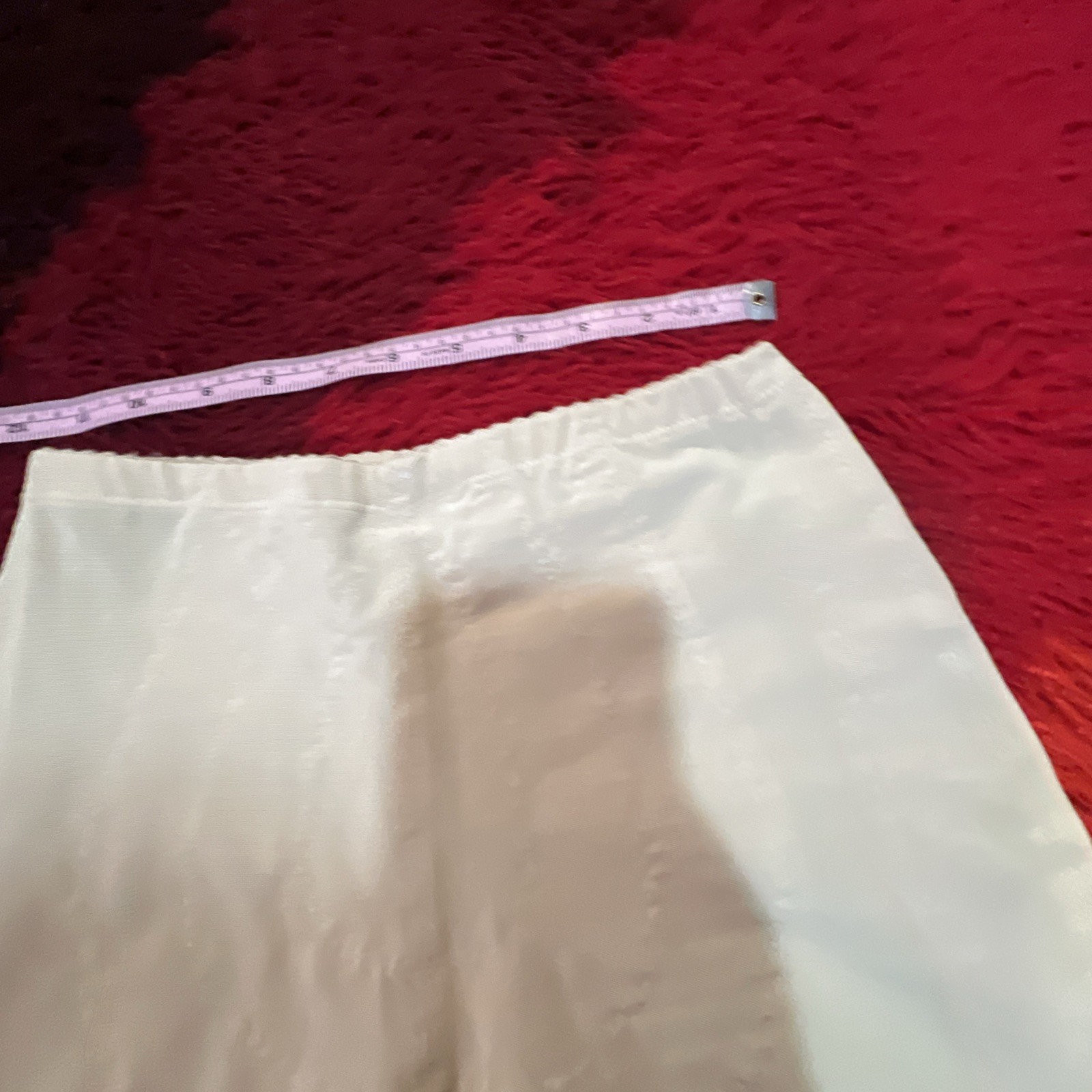 Vtg Beige Pettipants Girdle Control Top USA Large Garter Hooks Firm Shaper