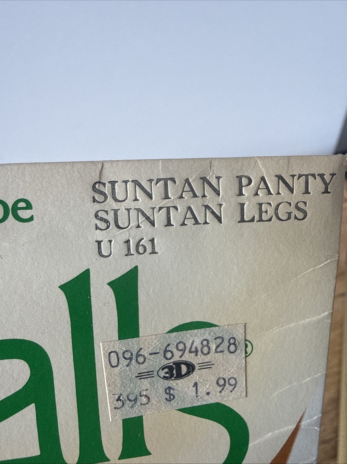 Vtg Underalls Pantyhose Size A-B Suntan Style 320 Brief & Sandlefoot Toe NOS