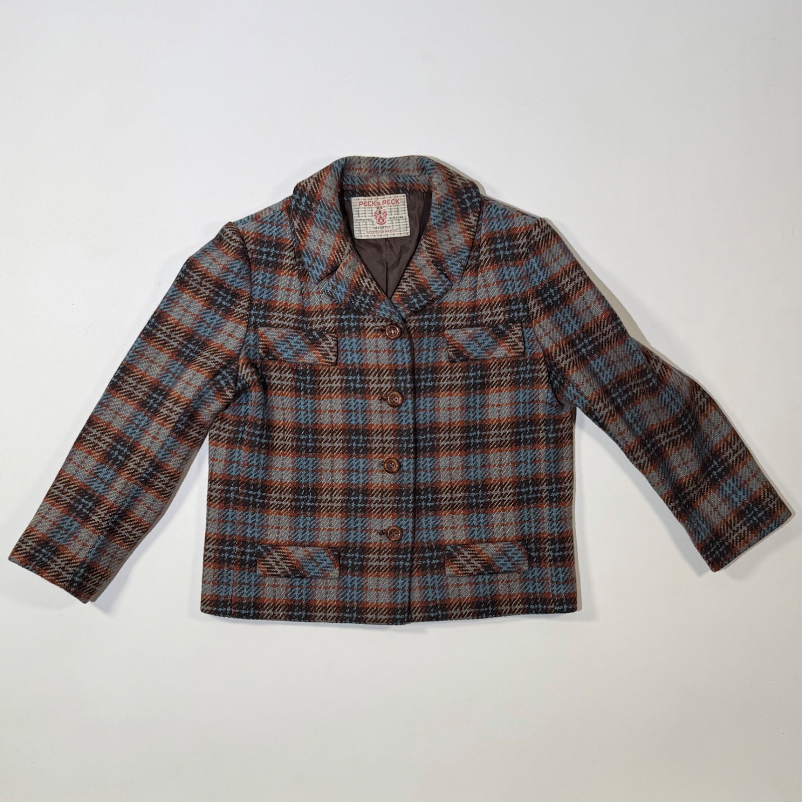 Vintage Peck & Peck Women&rsquo;s Jacket Made From Imported Scottish Tweed Fabric