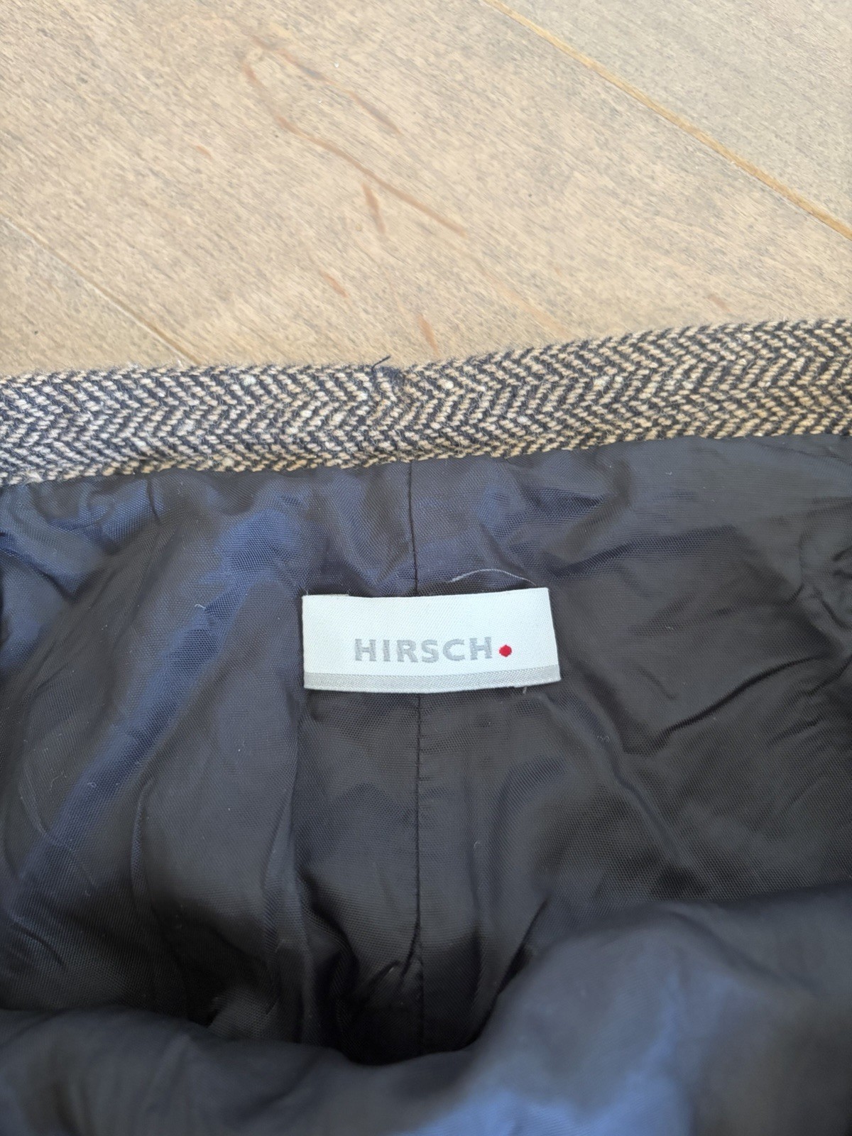 Hirsch Brown Tweed Wool Skirt Size 36 ( US 6)